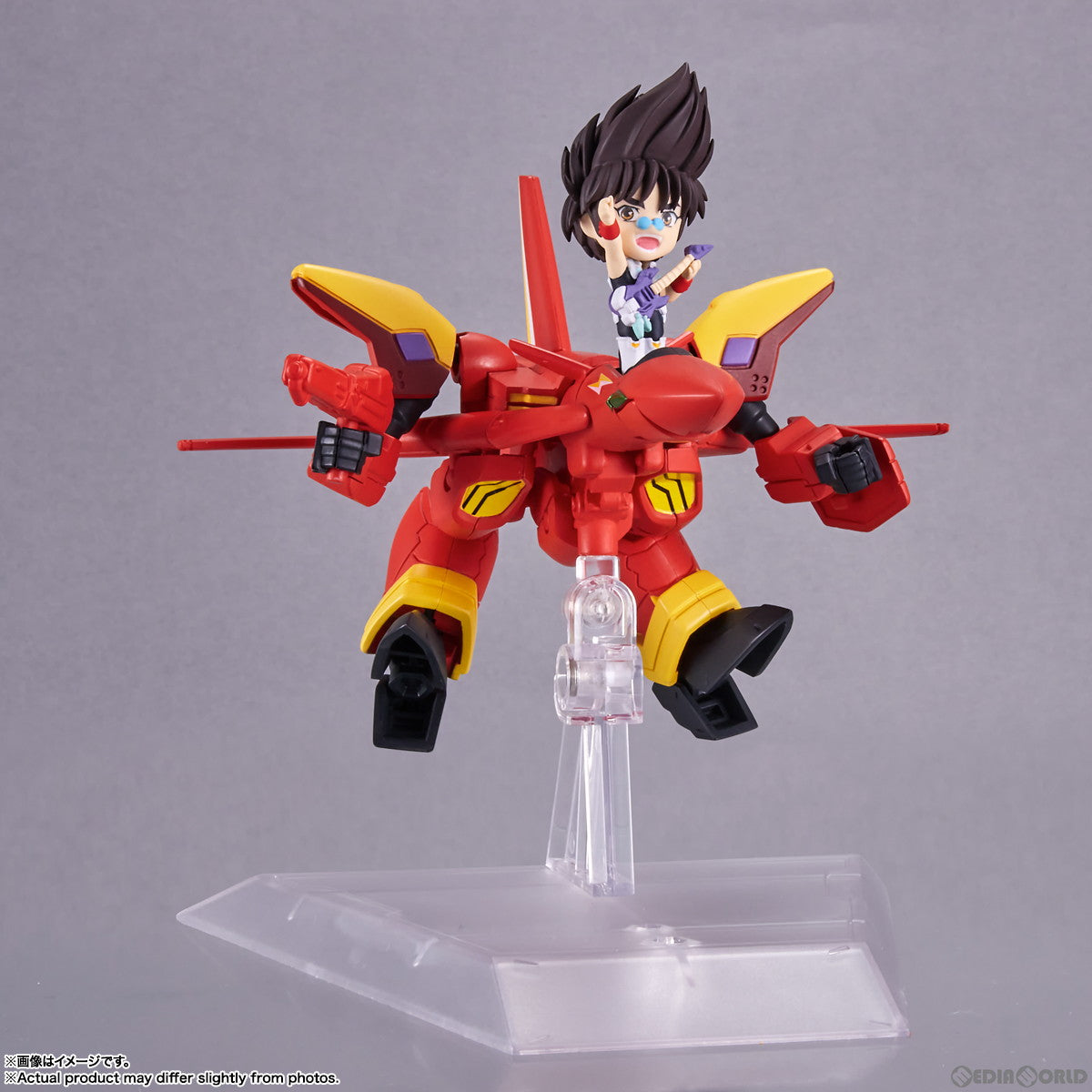 中古即納】[FIG]TINY SESSION(タイニーセッション) VF-19改 ファイヤーバルキリー with 熱気バサラ(ねっきばさら) マクロス7  完成品 可動フィギュア バンダイスピリッツ