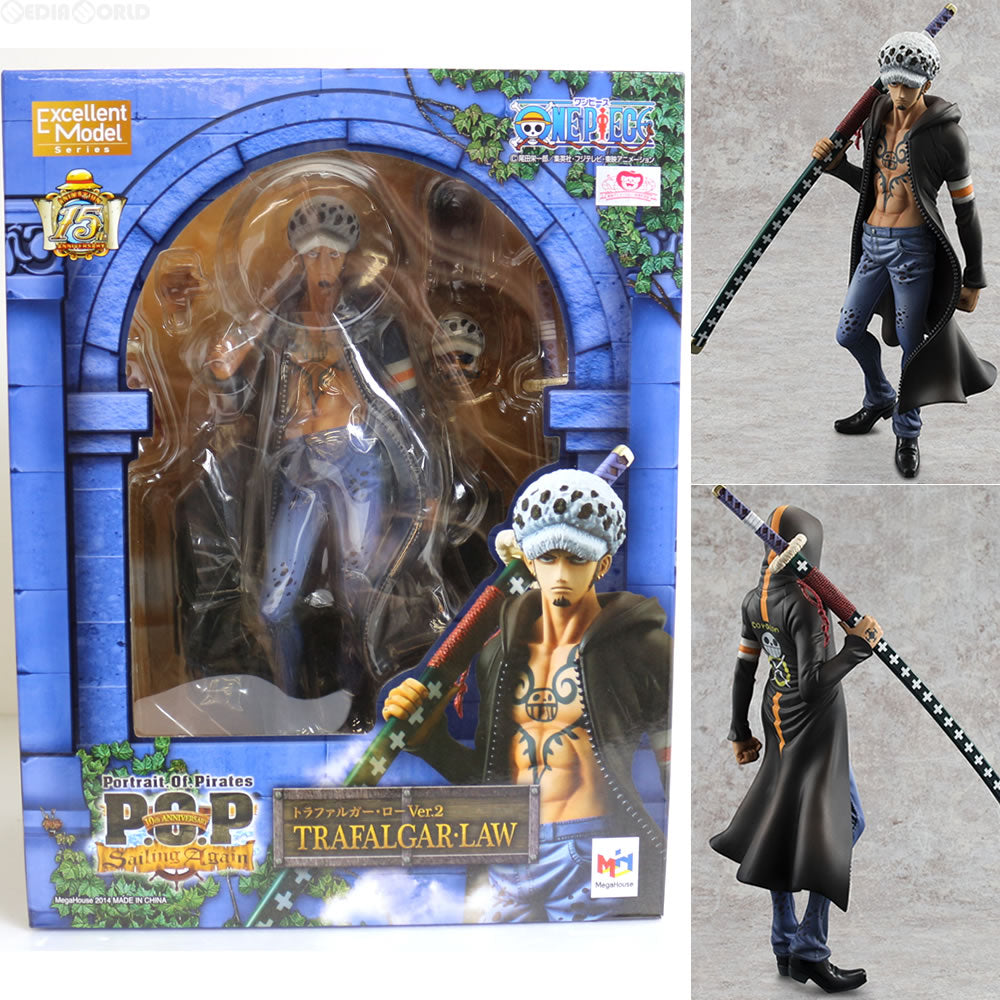 【中古即納】[FIG] Portrait.Of.Pirates P.O.P Sailing Again トラファルガー・ロー Ver.2 ONE PIECE(ワンピース) 1/8 完成品 フィギュア メガハウス(20141005)