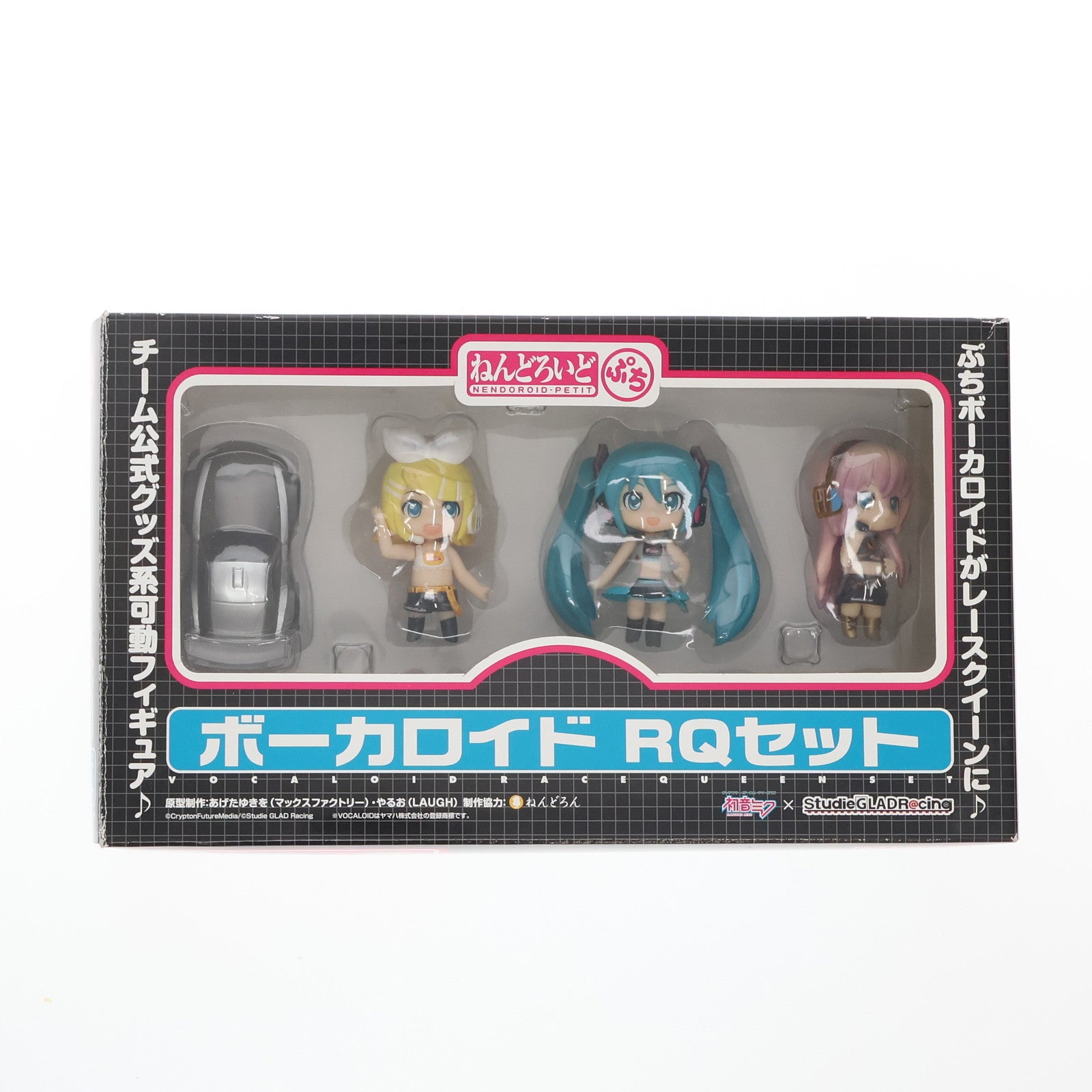 【中古即納】[FIG] ねんどろいどぷち ボーカロイド RQセット ブラックカラー Ver.(初音ミク&鏡音リン&巡音ルカ) 完成品 可動フィギュア StudieGLADR@cing/グッドスマイルレーシング(20091231)