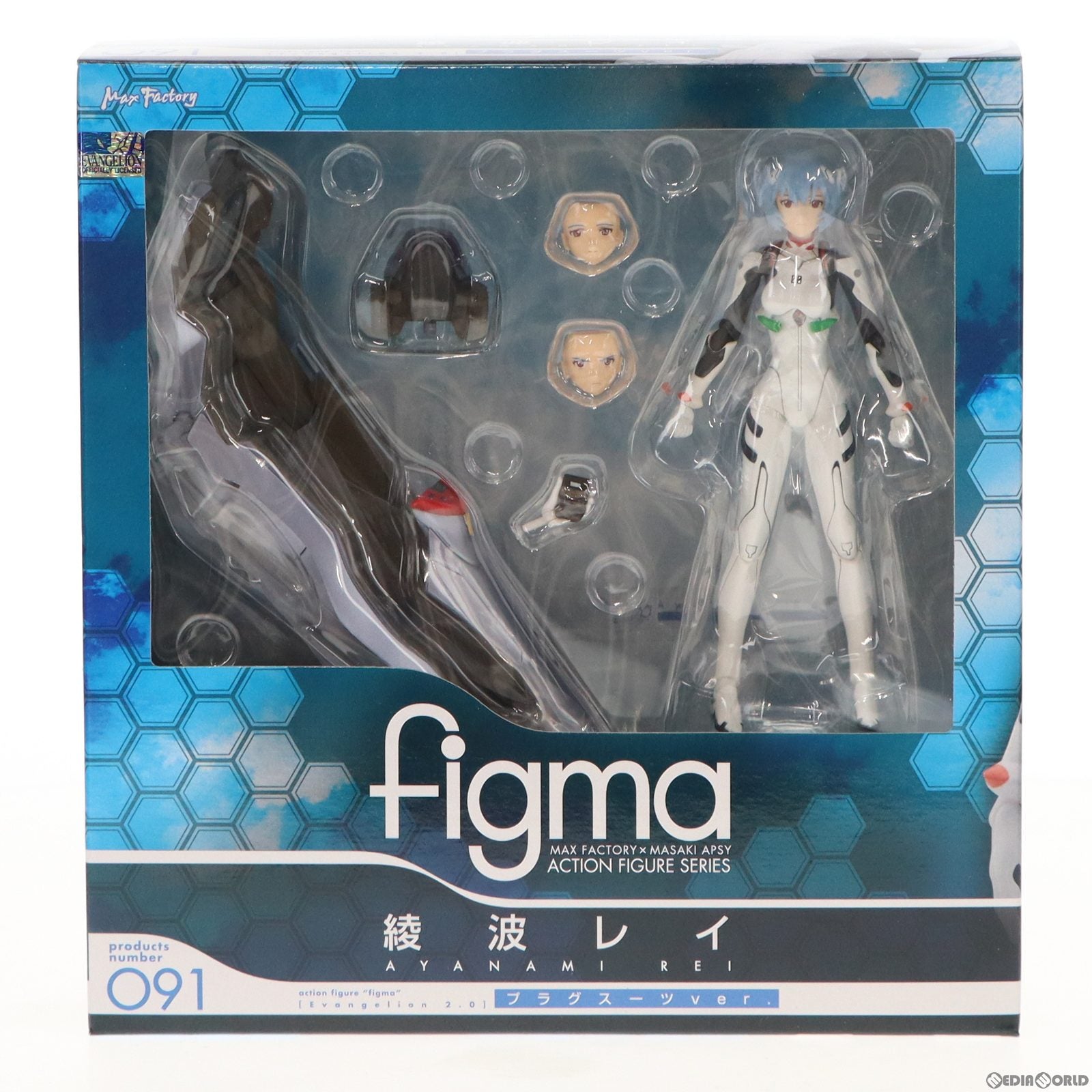 【中古即納】[FIG] figma(フィグマ) 091 綾波レイ プラグスーツver. ヱヴァンゲリヲン新劇場版:破 完成品 可動フィギュア マックスファクトリー(20110520)