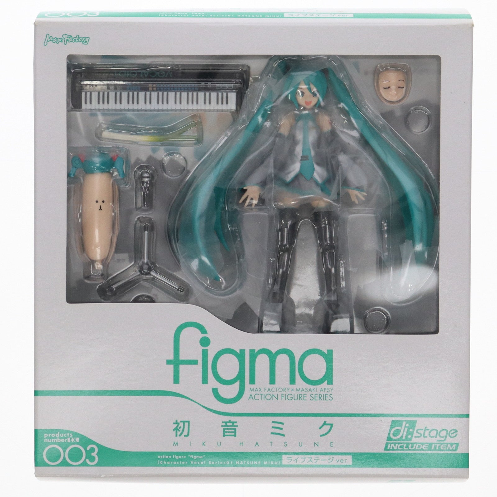 【中古即納】[FIG] ワンフェス2009夏限定 figma(フィグマ) EX-003 初音ミク ライブステージver. キャラクター・ボーカル・シリーズ01 初音ミク 完成品 可動フィギュア マックスファクトリー(20090731)