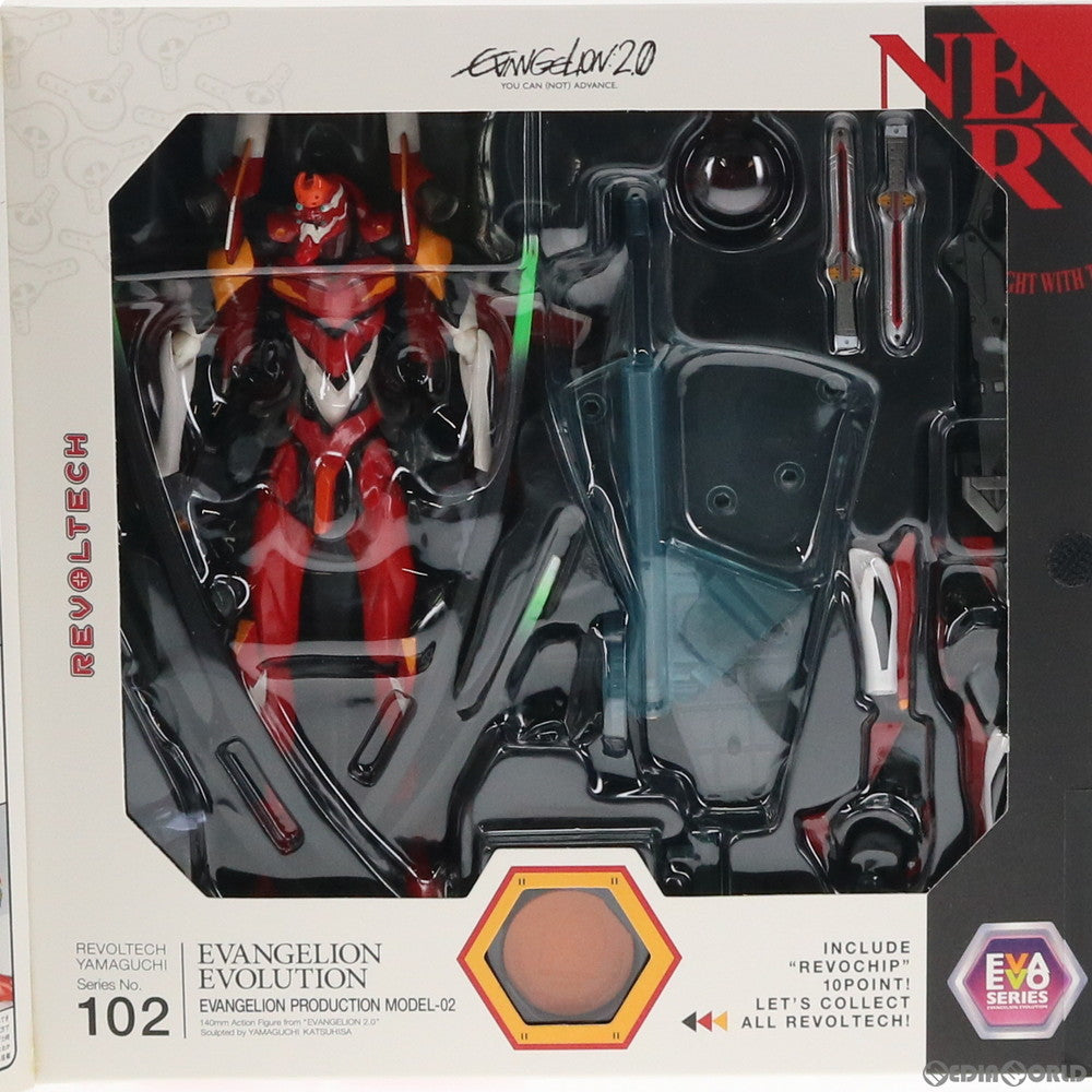 【中古即納】[FIG] リボルテックヤマグチ No.102 Evangelion Evolution エヴァンゲリオン2号機 ヱヴァンゲリヲン新劇場版:破 完成品 可動フィギュア 海洋堂(20110316)