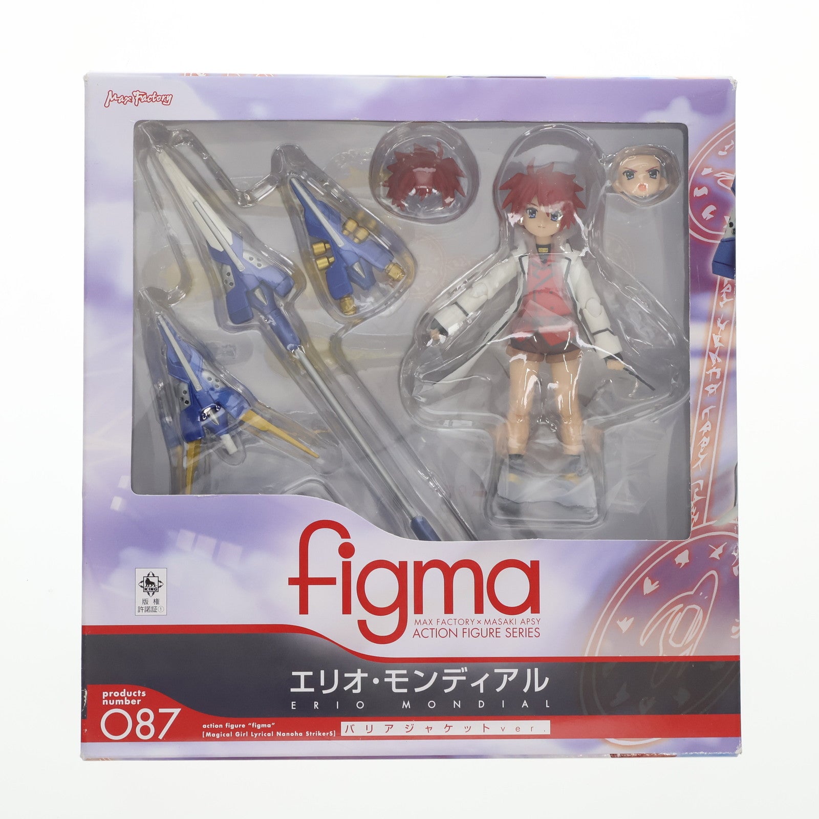 【中古即納】[FIG] figma(フィグマ) 087 エリオ・モンディアル バリアジャケットver. 魔法少女リリカルなのはStrikerS(ストライカーズ) 完成品 可動フィギュア マックスファクトリー(20110222)