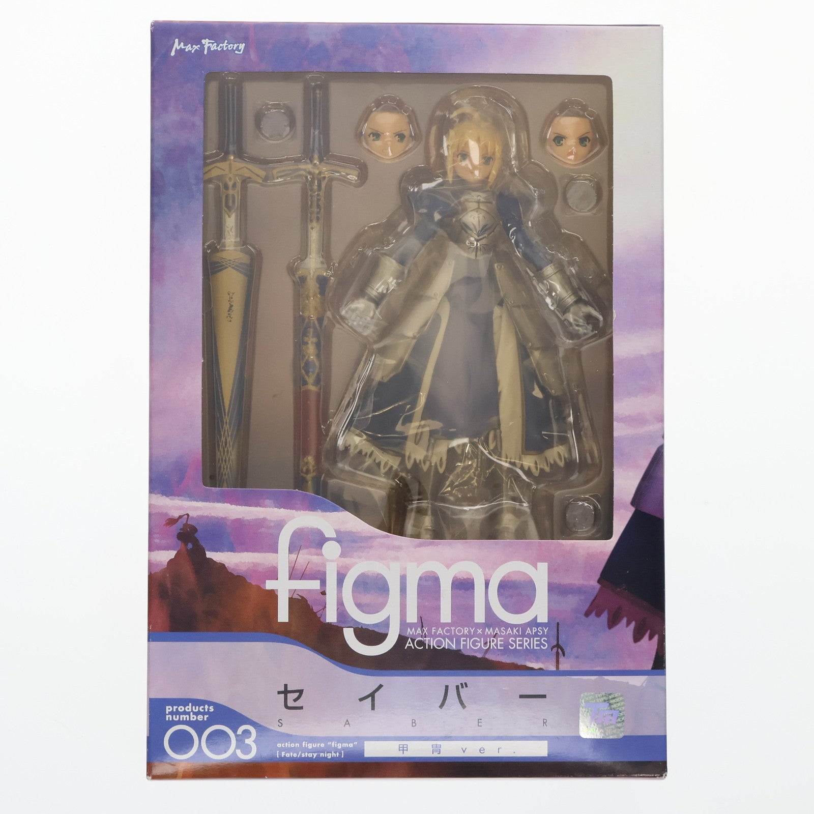 【中古即納】[FIG] figma(フィグマ) 003 セイバー 甲冑ver. Fate/stay night 完成品 可動フィギュア マックスファクトリー(20080430)