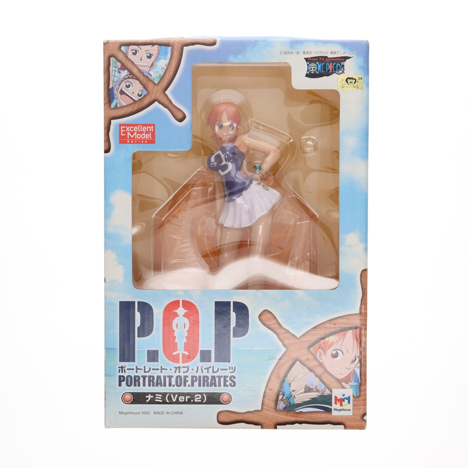 【中古即納】[FIG] エクセレントモデル Portrait.Of.Pirates P.O.P ワンピースシリーズ4 ナミ Ver.2 ONE PIECE 1/8 完成品 フィギュア メガハウス(20051228)