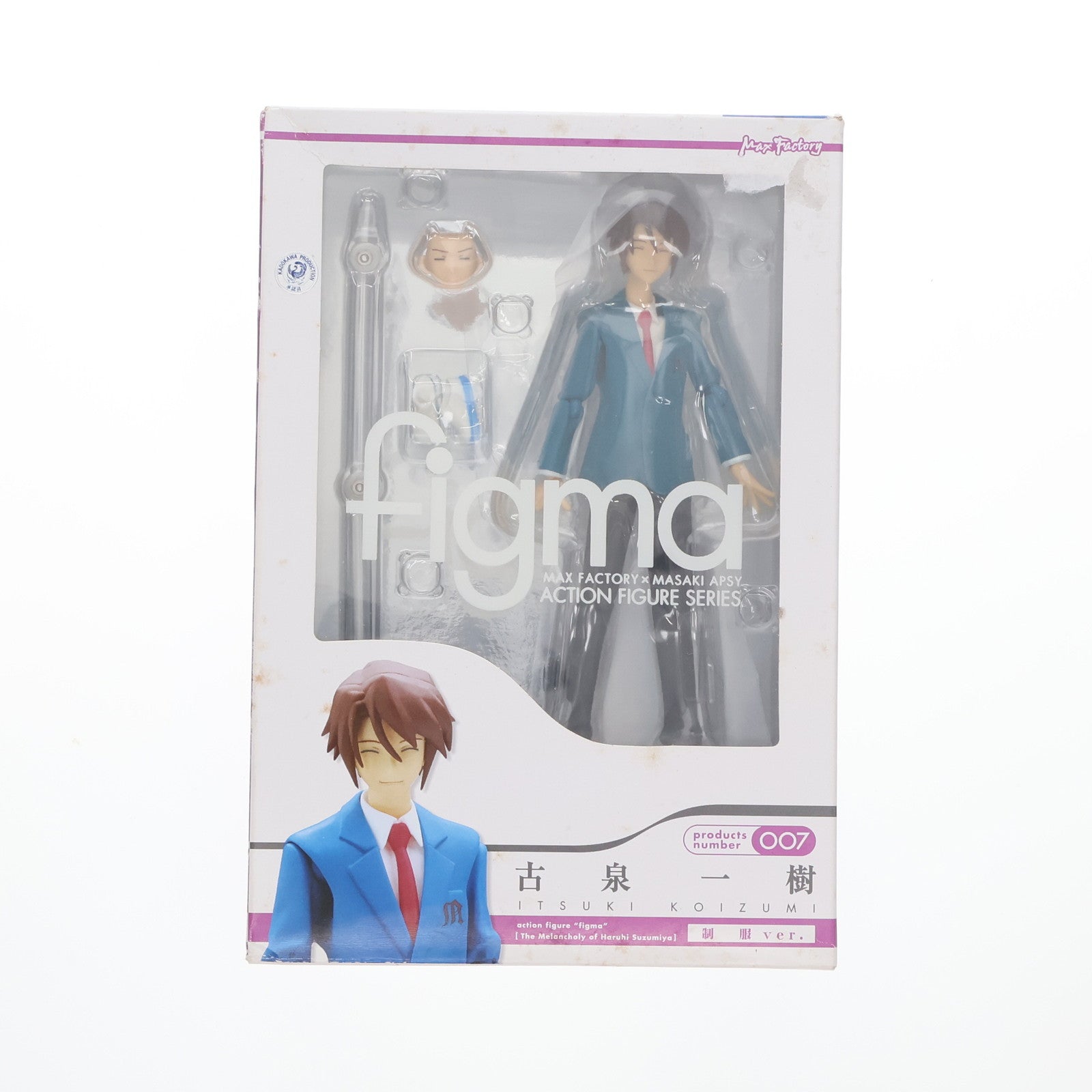 【中古即納】[FIG] figma(フィグマ) 007 古泉一樹(こいずみいつき) 制服ver. 涼宮ハルヒの憂鬱 完成品 可動フィギュア マックスファクトリー(20080627)