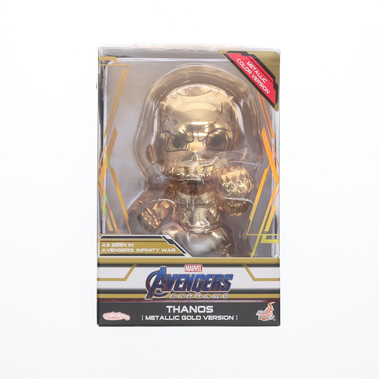 【中古即納】[FIG] ヴィレッジヴァンガード限定 コスベイビー サイズS サノス(ゴールド・クロム版) アベンジャーズ/エンドゲーム 完成品 フィギュア(COSB582) ホットトイズ(20190531)