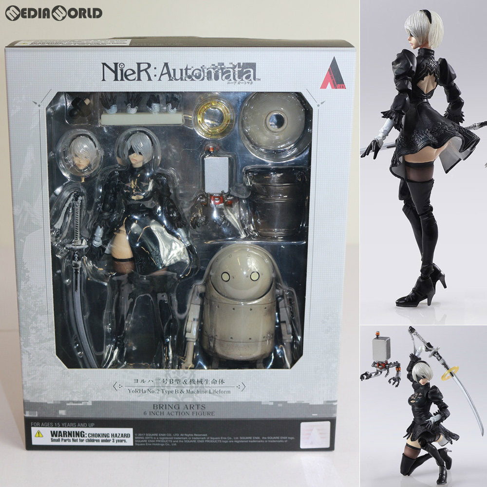 【中古即納】[FIG] BRING ARTS(ブリングアーツ) 2B&機械生命体(2体セット) NieR: Automata(ニーア オートマタ) 完成品 可動フィギュア スクウェア・エニックス(20180413)