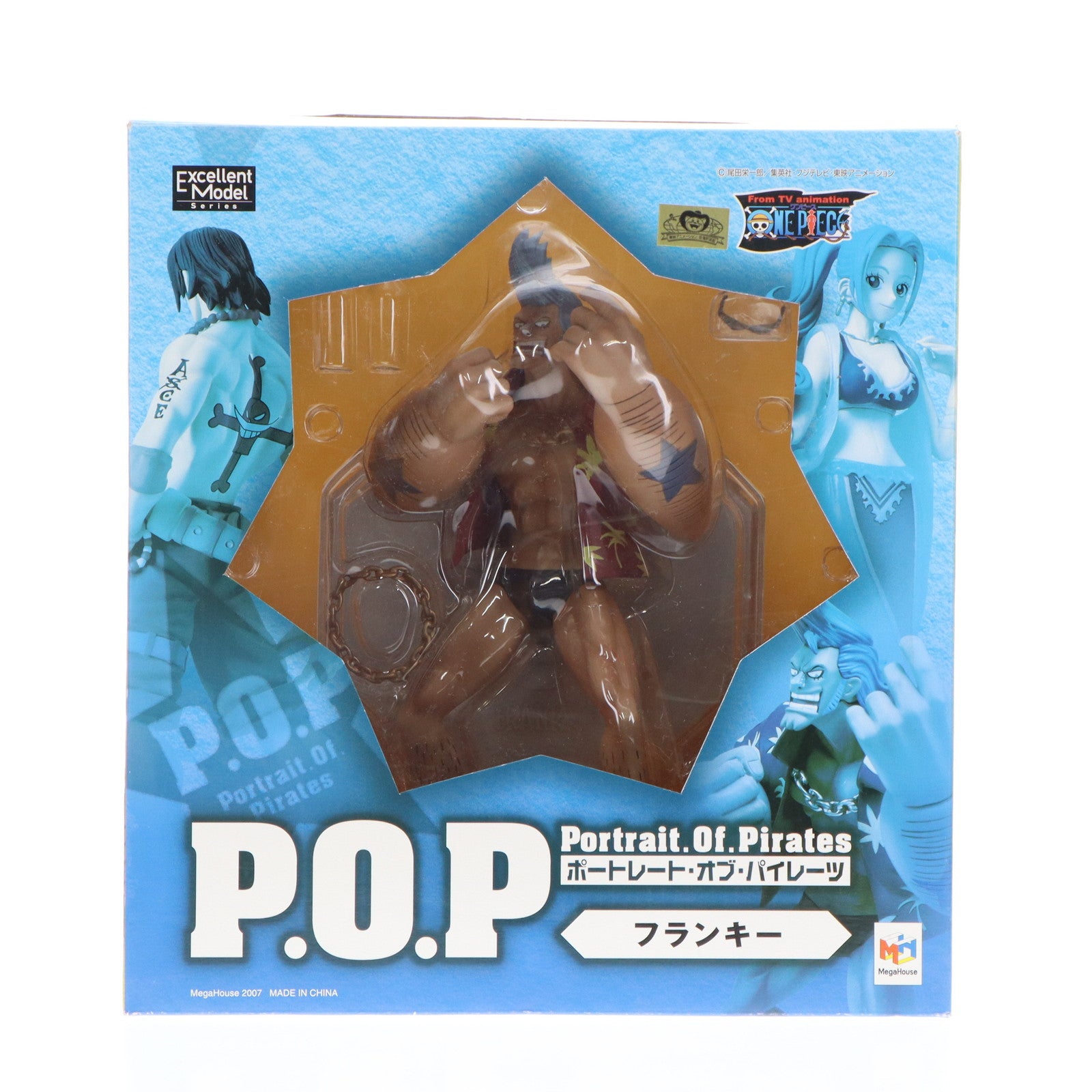 【中古即納】[FIG] エクセレントモデル Portrait.Of.Pirates P.O.P NEO-2 フランキー ONE PIECE(ワンピース) 1/8 完成品 フィギュア メガハウス(20080630)