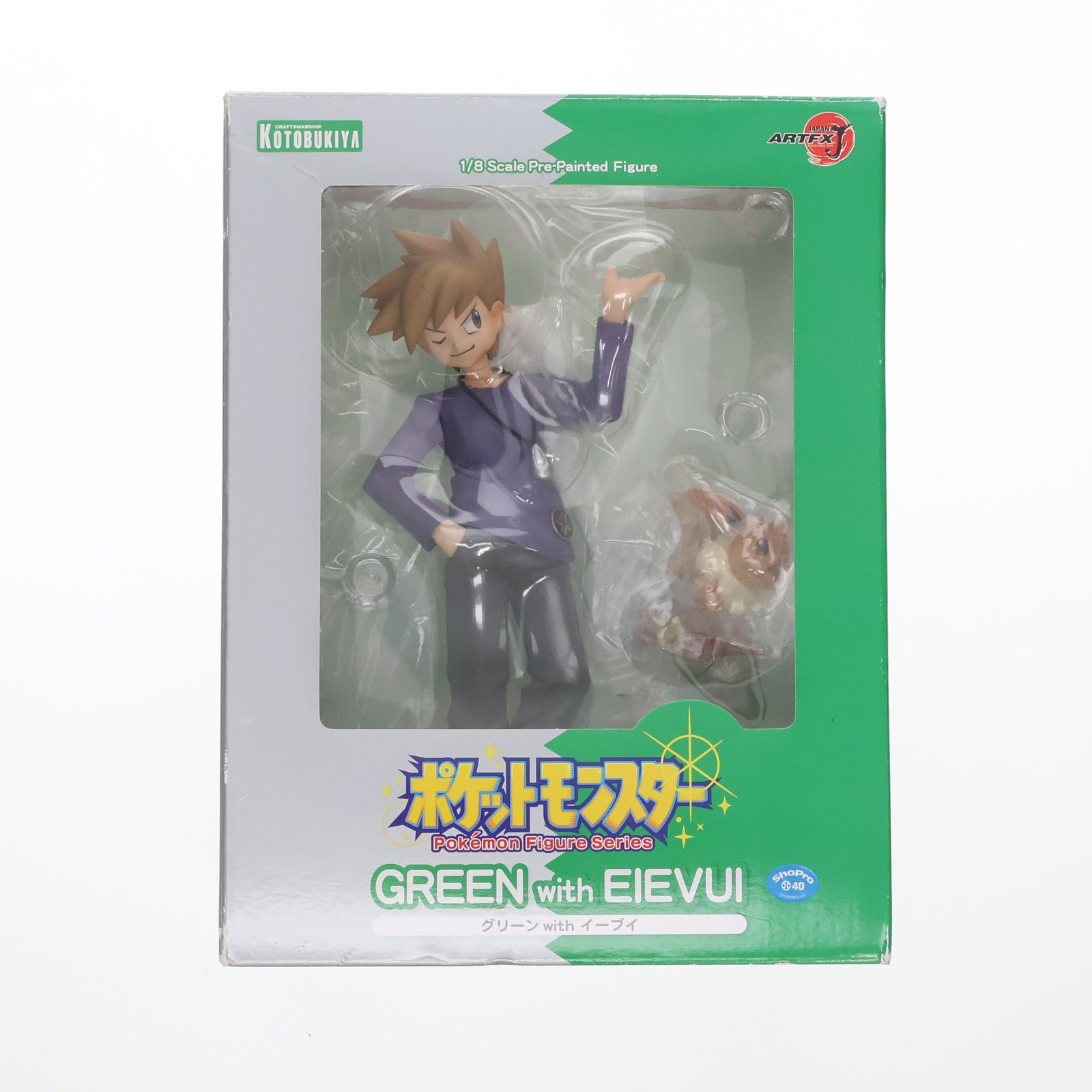 【中古即納】[FIG] ARTFX J グリーン with イーブイ ポケットモンスター 1/8 完成品 フィギュア(PP752) コトブキヤ(20180927)