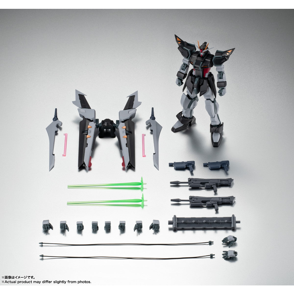 【中古即納】[FIG] ROBOT魂(SIDE MS) GAT-X105E+AQM/E-X09S ストライクノワールガンダム ver. A.N.I.M.E. 機動戦士ガンダムSEED(シード) C.E.73 STARGAZER(スターゲイザー) 完成品 可動フィギュア バンダイスピリッツ(20241123)