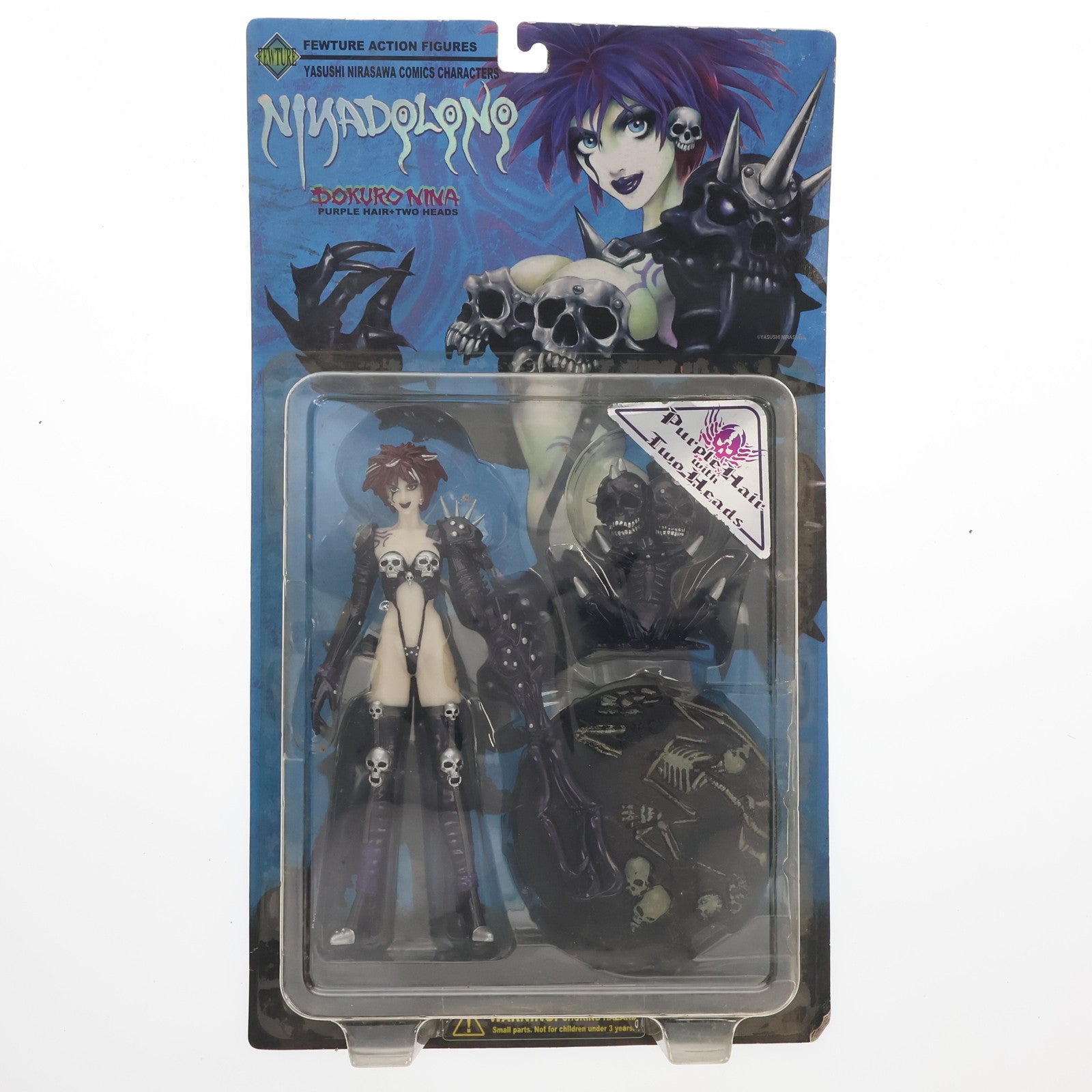 【中古即納】[FIG] フューチャーモデルズ ドクロ・ニナ(パープルヘア/ツーヘッズ) PHANTOM CORE(ファントム・コア) 完成品 アクションフィギュア アート・ストーム(19991231)