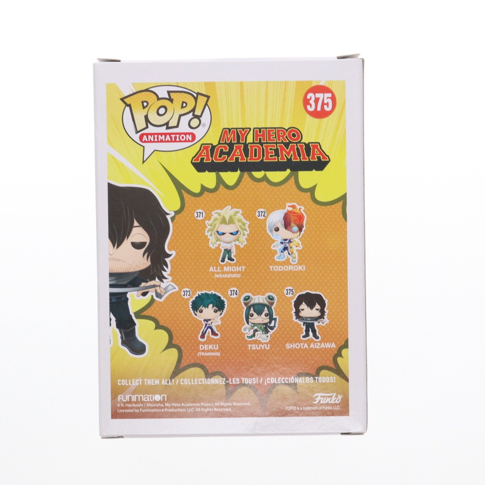 【中古即納】[SFT] POP! Animation Series #375 SHOTA AIZAWA-相澤消太-(あいざわしょうた) 僕のヒーローアカデミア 完成品 ソフビフィギュア FUNKO(ファンコ)(20180801)