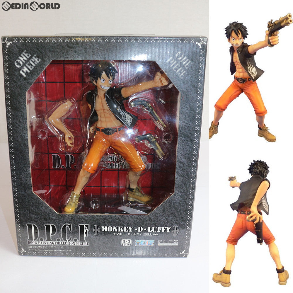 【中古即納】[FIG] DOOR PAINTING COLLECTION FIGURE モンキー・D・ルフィ 三銃士Ver. ONE PIECE(ワンピース) 1/7 完成品 フィギュア プレックス(20110211)