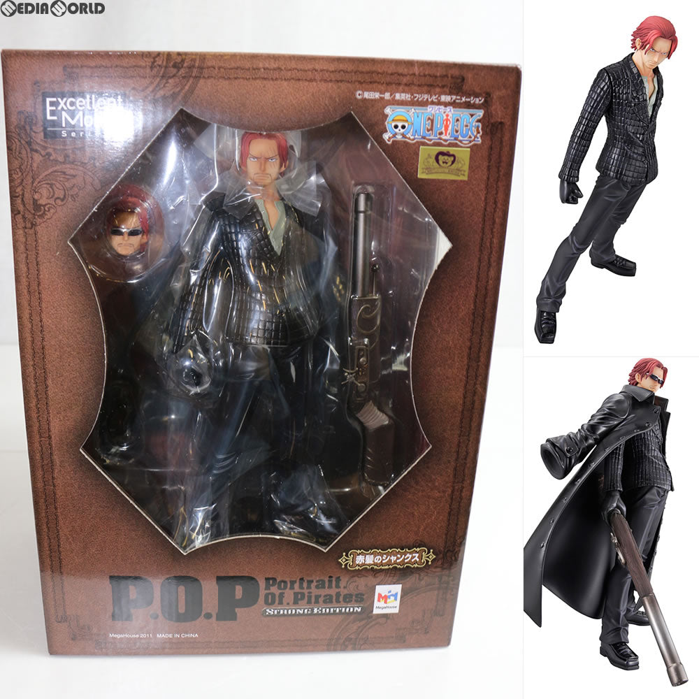 【中古即納】[FIG] Portrait.Of.Pirates P.O.P STRONG EDITION 赤髪のシャンクス ONE PIECE(ワンピース) 1/8 完成品 フィギュア メガハウス(20110601)