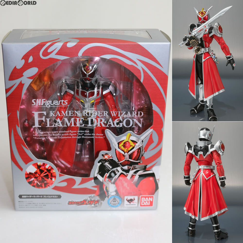 【中古即納】[FIG] S.H.Figuarts(フィギュアーツ) 仮面ライダーウィザード フレイムドラゴン 完成品 可動フィギュア バンダイ(20130427)