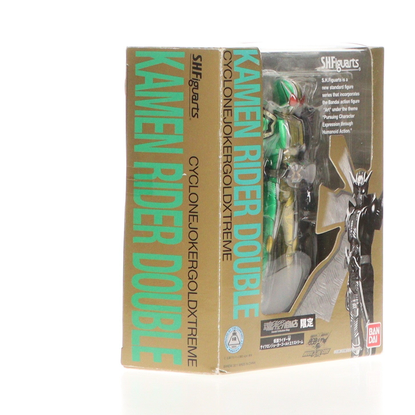 【中古即納】[FIG] 魂ウェブ商店限定 S.H.Figuarts(フィギュアーツ) 仮面ライダーW(ダブル) サイクロンジョーカーゴールドエクストリーム 仮面ライダー×仮面ライダー オーズ&ダブル feat.スカル MOVIE大戦CORE 完成品 可動フィギュア バンダイ(20110428)