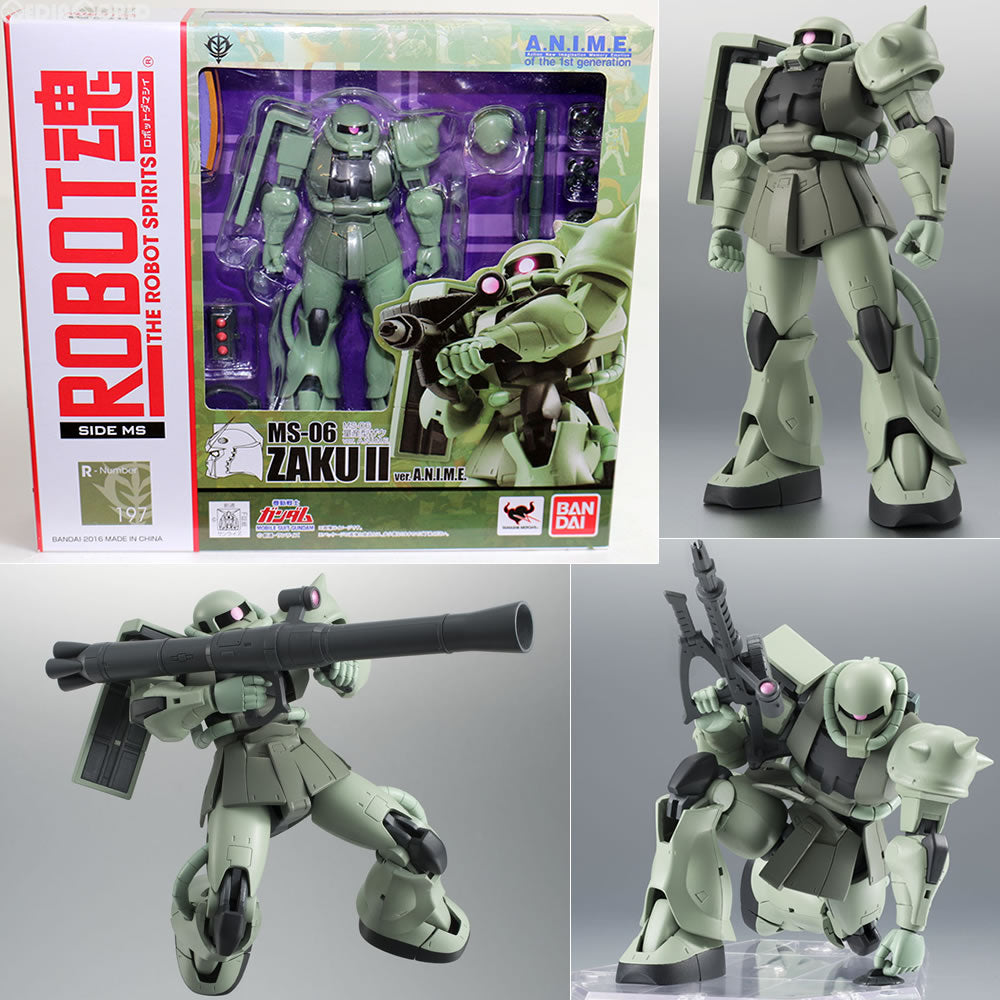 【中古即納】[FIG] ROBOT魂(SIDE MS) MS-06 量産型ザク ver. A.N.I.M.E. 機動戦士ガンダム 完成品 可動フィギュア バンダイ(20160520)