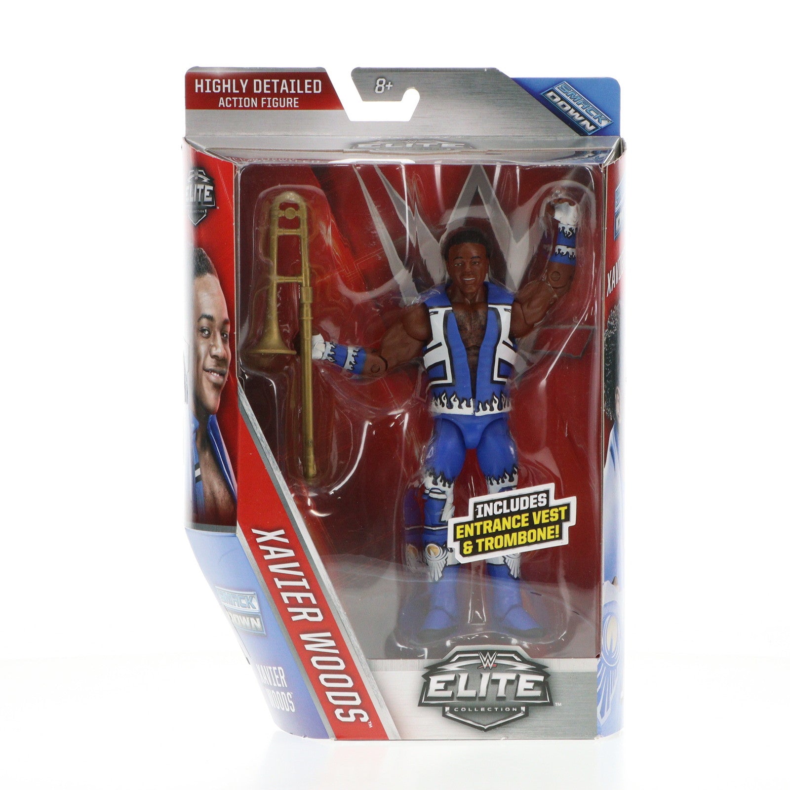 【中古即納】[FIG] ザビエル・ウッズ エントランスベスト & トロンボーン WWE(ワールド・レスリング・エンターテイメント) エリートコレクション スマックダウン 完成品 アクションフィギュア マテル(20161231)