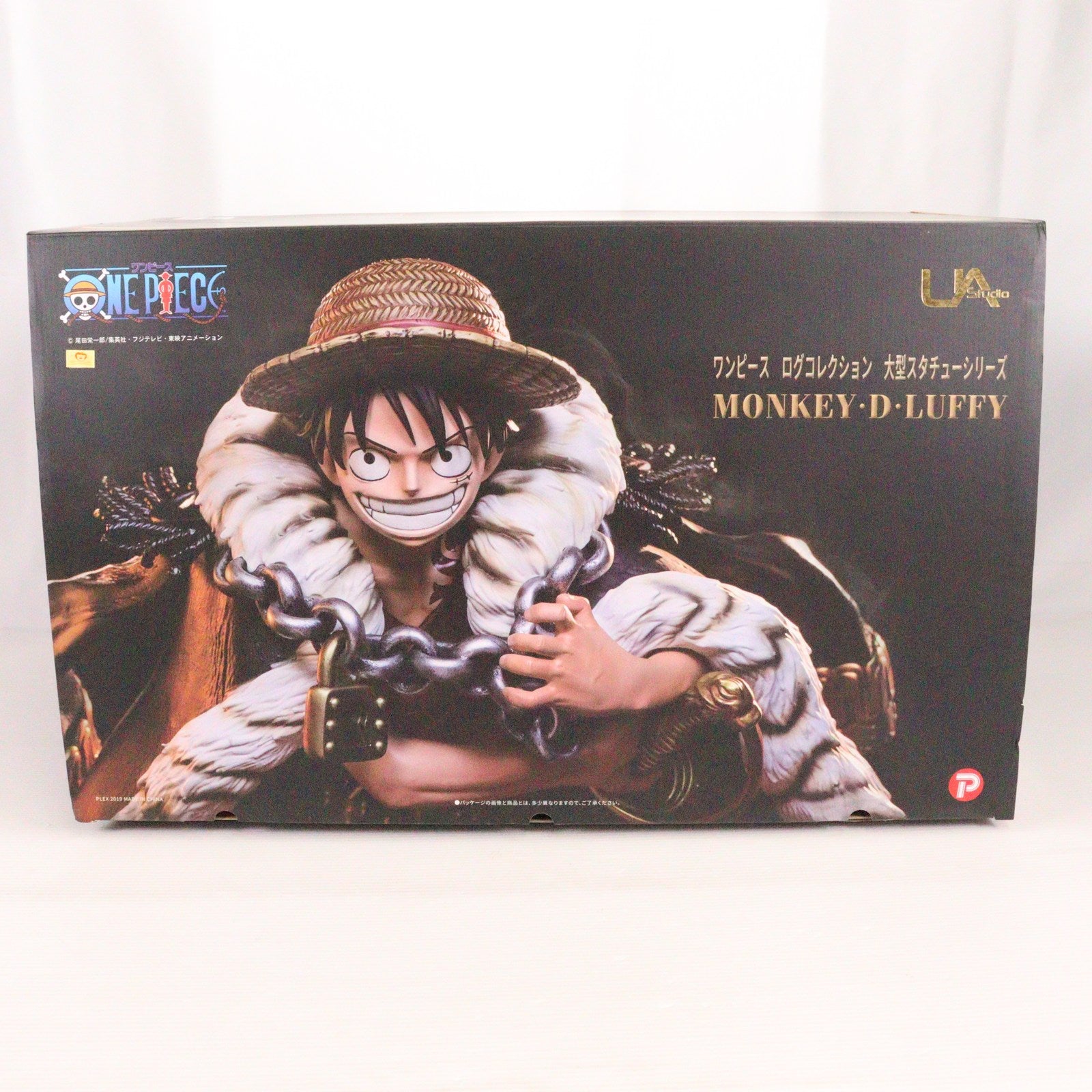 【中古即納】[FIG] ワンピース ログコレクション 大型スタチューシリーズ モンキー・D・ルフィ ONE PIECE 完成品 フィギュア ユニークアートスタジオ(UAS)/プレックス(20190718)