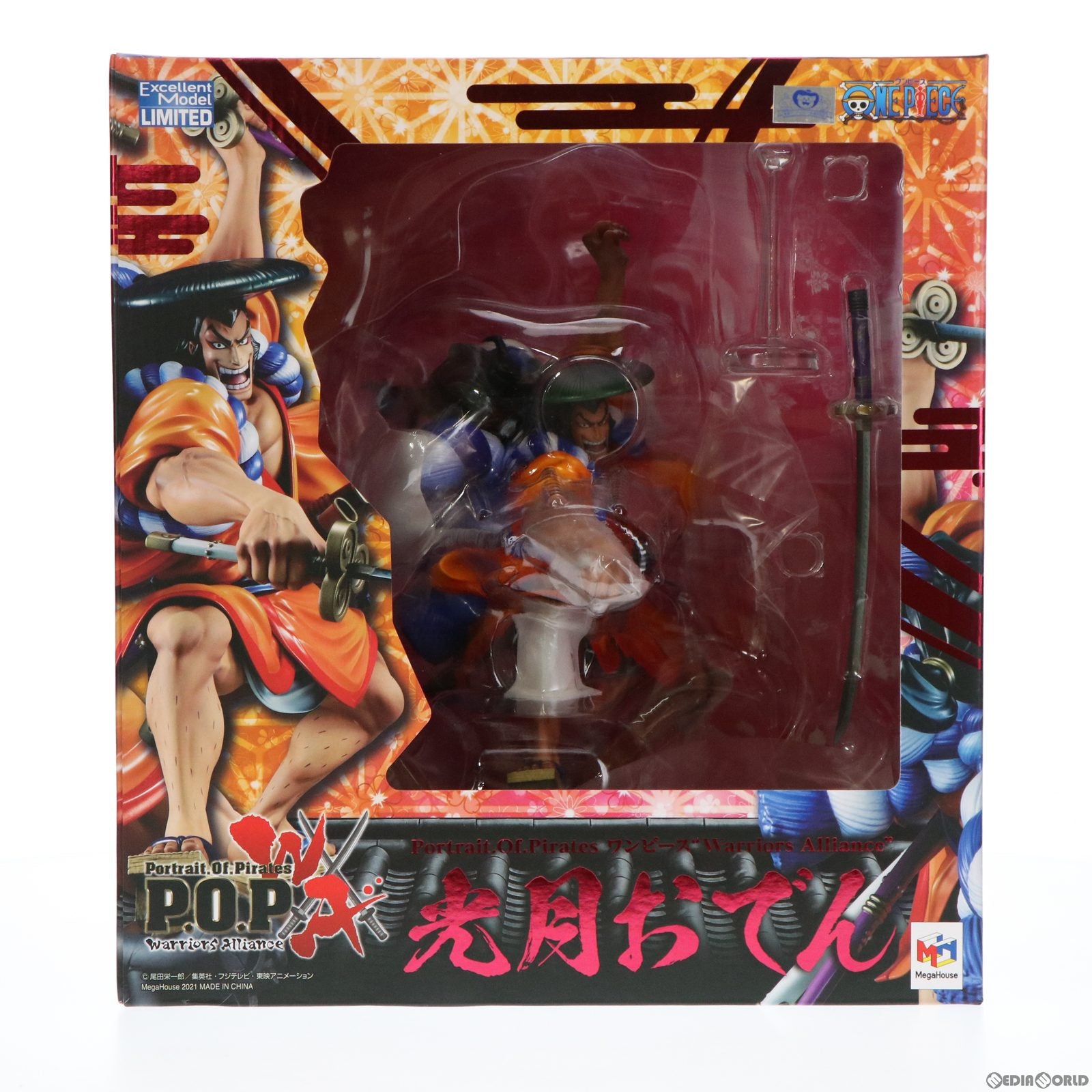 【中古即納】[FIG] Portrait.Of.Pirates P.O.P 光月おでん ワンピース『Warriors Alliance』 ONE PIECE(ワンピース) 完成品 フィギュア メガトレショップ&オンラインショップ限定 メガハウス(20210930)