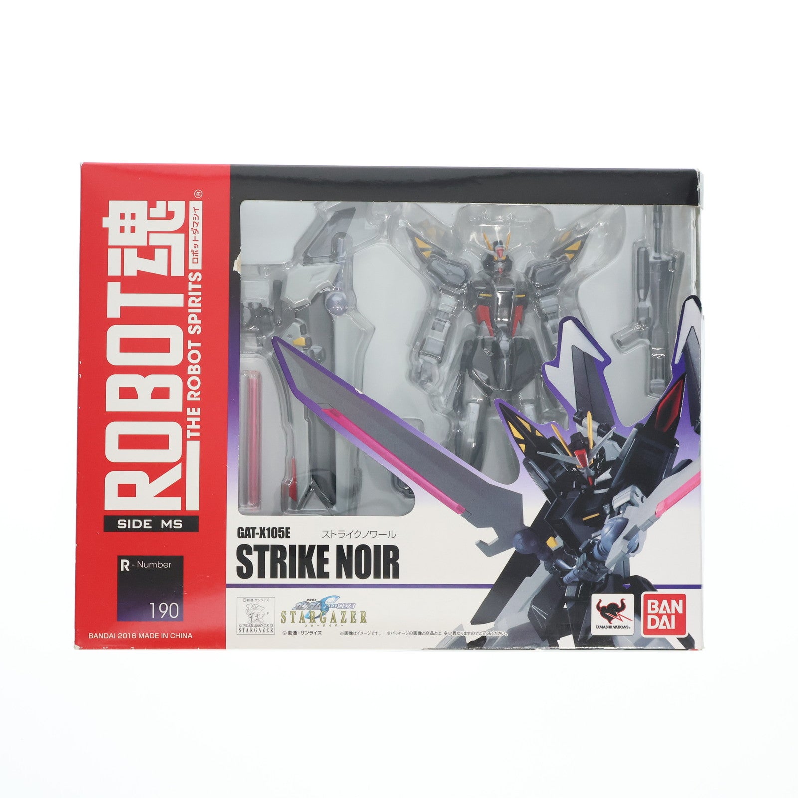 【中古即納】[FIG] ROBOT魂(SIDE MS) ストライクノワール 機動戦士ガンダムSEED(シード) C.E.73 STARGAZER(スターゲイザー) 完成品 可動フィギュア バンダイ(20160123)