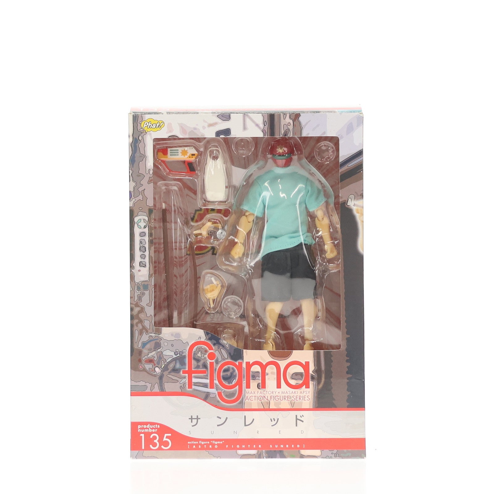 【中古即納】[FIG] figma(フィグマ) 135 サンレッド 天体戦士サンレッド 完成品 可動フィギュア Phat!(ファット・カンパニー)(20120822)