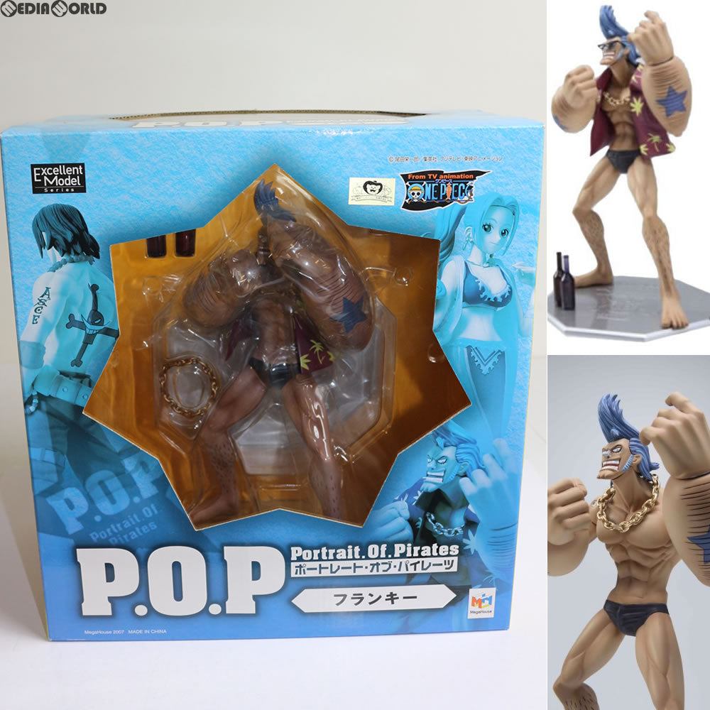 【中古即納】[FIG] エクセレントモデル Portrait.Of.Pirates P.O.P NEO-2 フランキー ONE PIECE(ワンピース) 1/8 完成品 フィギュア メガハウス(20080630)