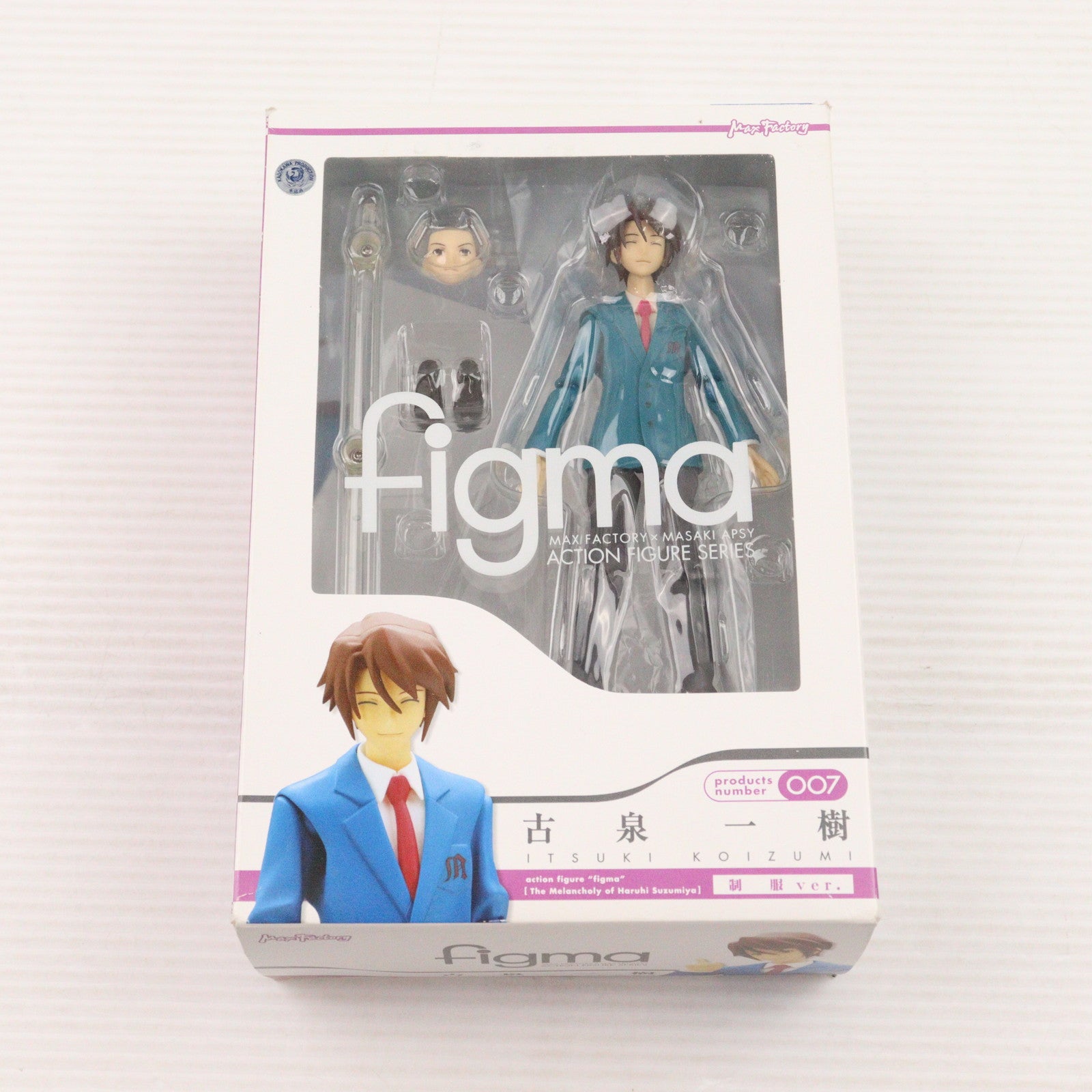 【中古即納】[FIG] figma(フィグマ) 007 古泉一樹(こいずみいつき) 制服ver. 涼宮ハルヒの憂鬱 完成品 可動フィギュア マックスファクトリー(20080627)