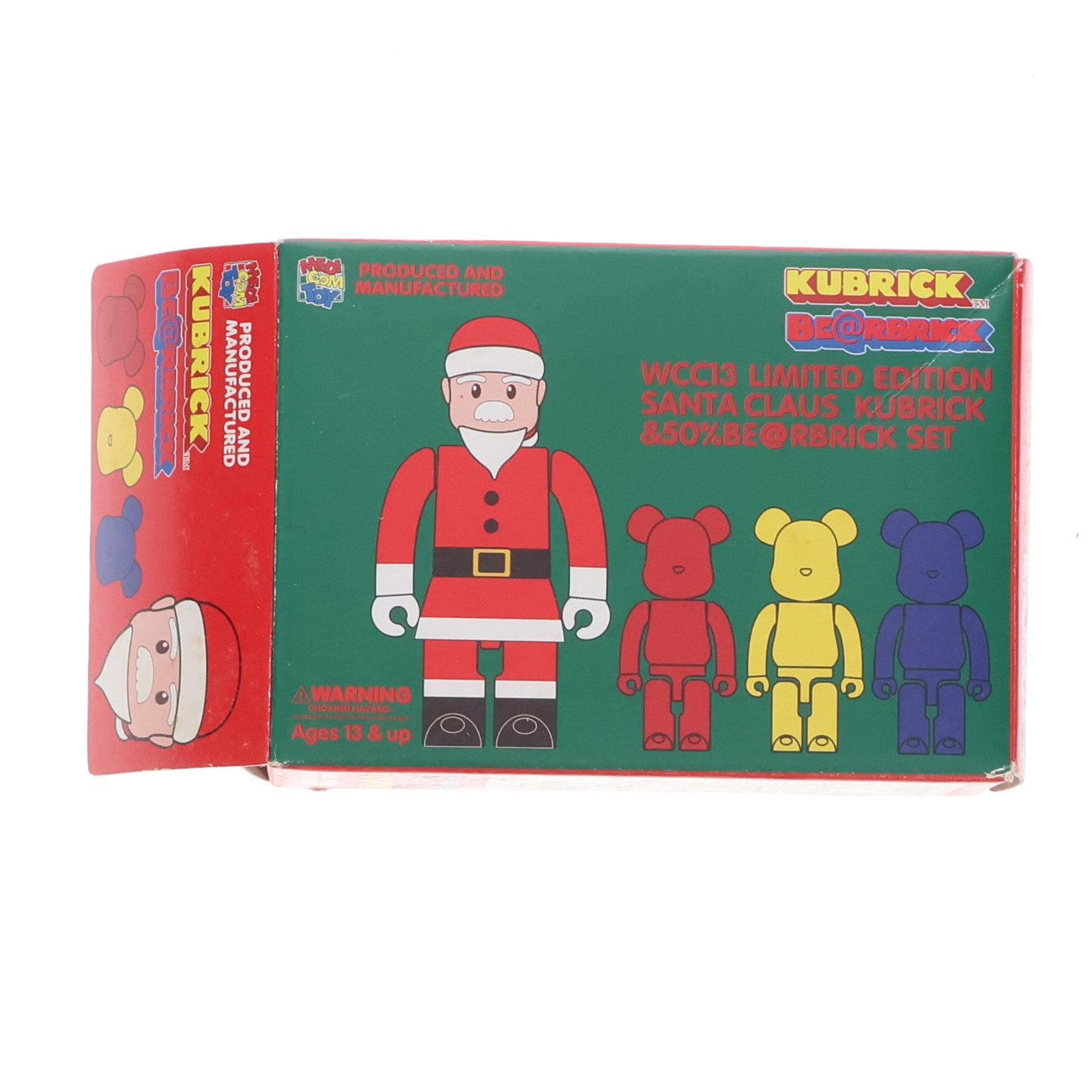 【中古即納】[FIG] WCC13開催記念限定 サンタクロース KUBRICK(キューブリック)&50% BE@RBRICK(ベアブリック)セット(4体セット) 完成品 可動フィギュア メディコム・トイ(20011202)