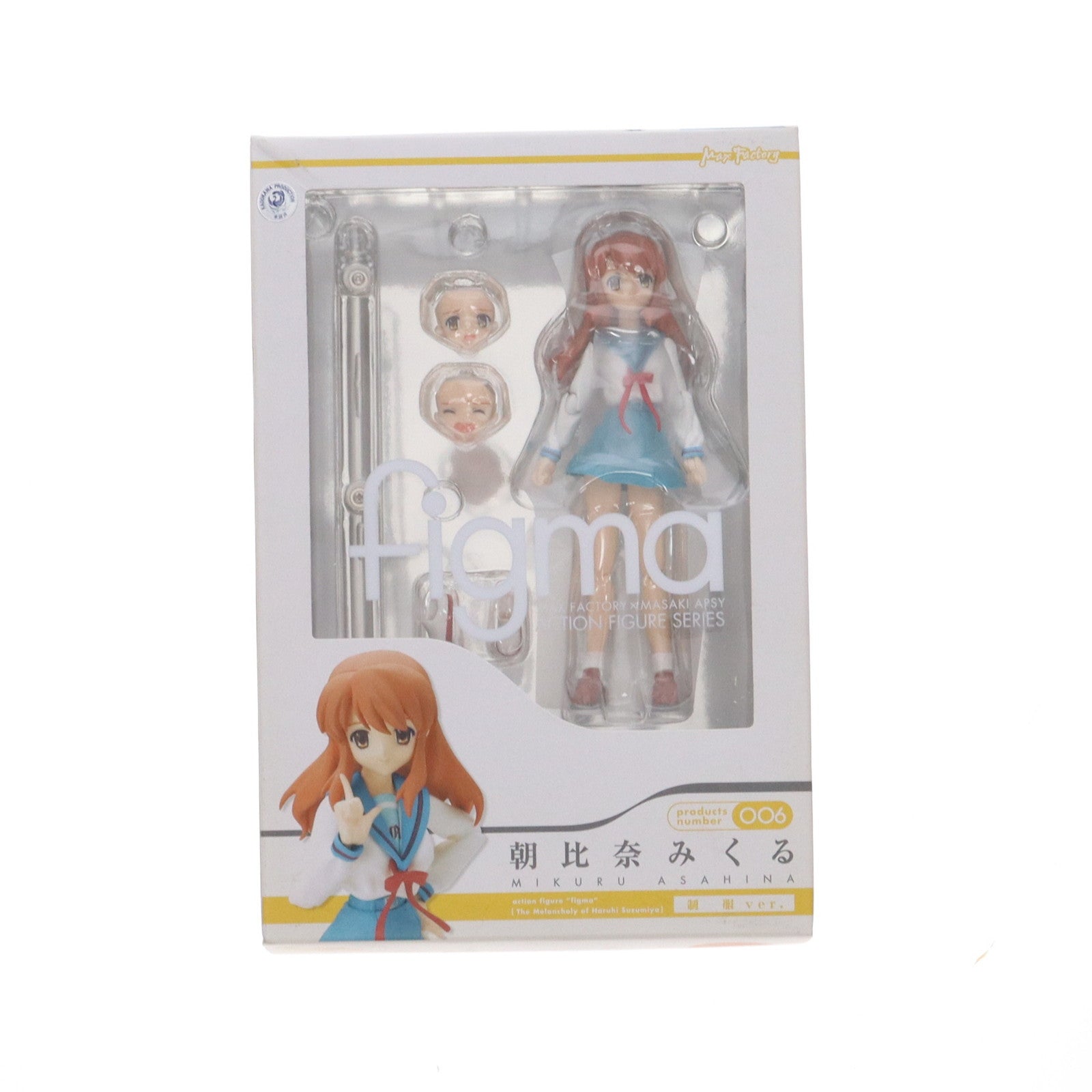 【中古即納】[FIG] figma(フィグマ) 006 朝比奈みくる(あさひなみくる) 制服ver. 涼宮ハルヒの憂鬱 完成品 可動フィギュア マックスファクトリー(20080719)