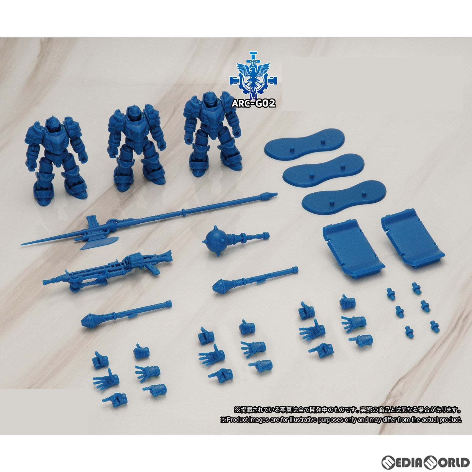 【中古即納】[FIG] ARCHECOREイミルズ戦記 ARC-G02 アーク・ナイト・スクワッド 未塗裝ブルーVer. 1/35 完成品 可動フィギュア TOYS ALLIANCE(トイアライアンス)(20221111)