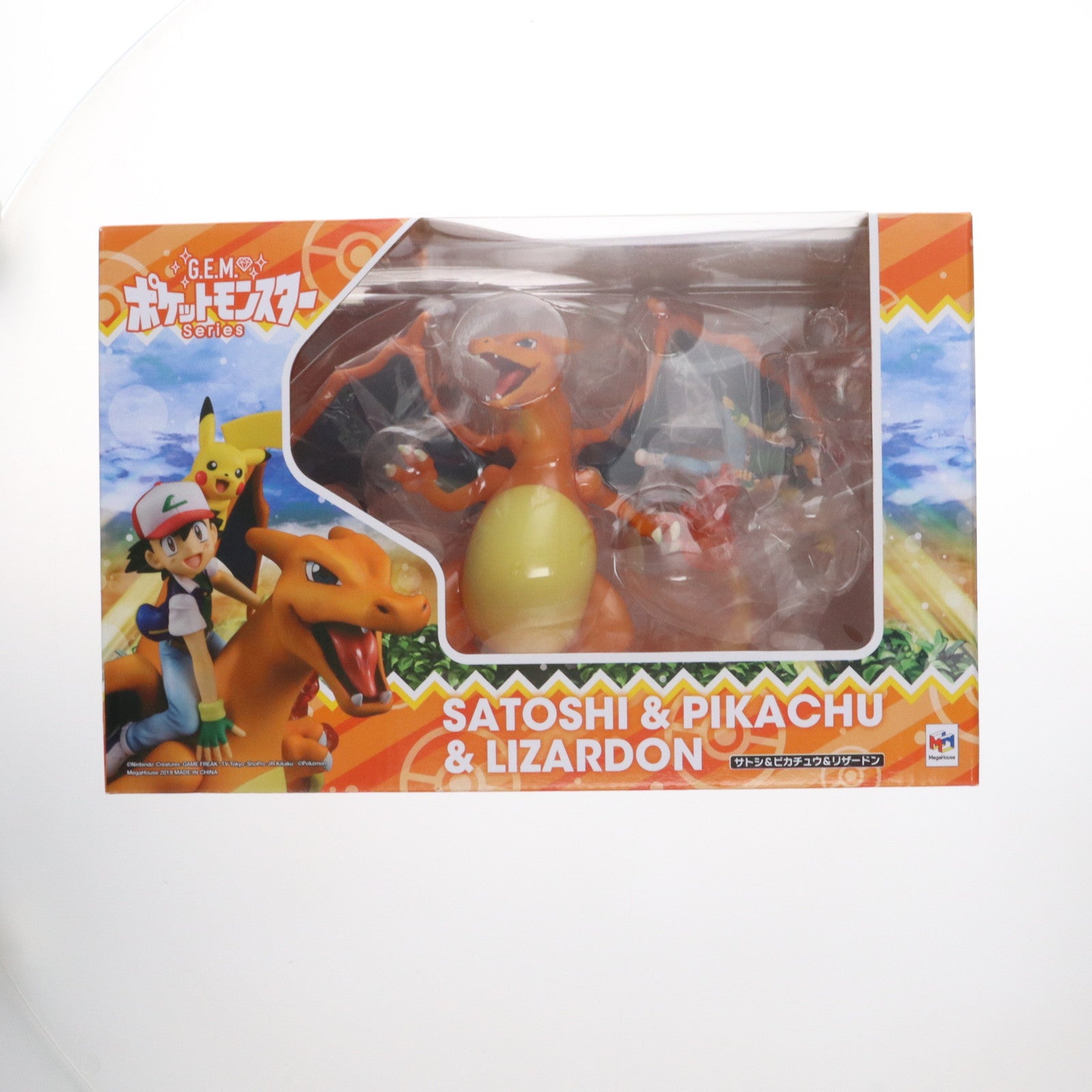 【中古即納】[FIG] G.E.M.シリーズ サトシ&ピカチュウ&リザードン ポケットモンスター 完成品 フィギュア メガハウス(20190627)