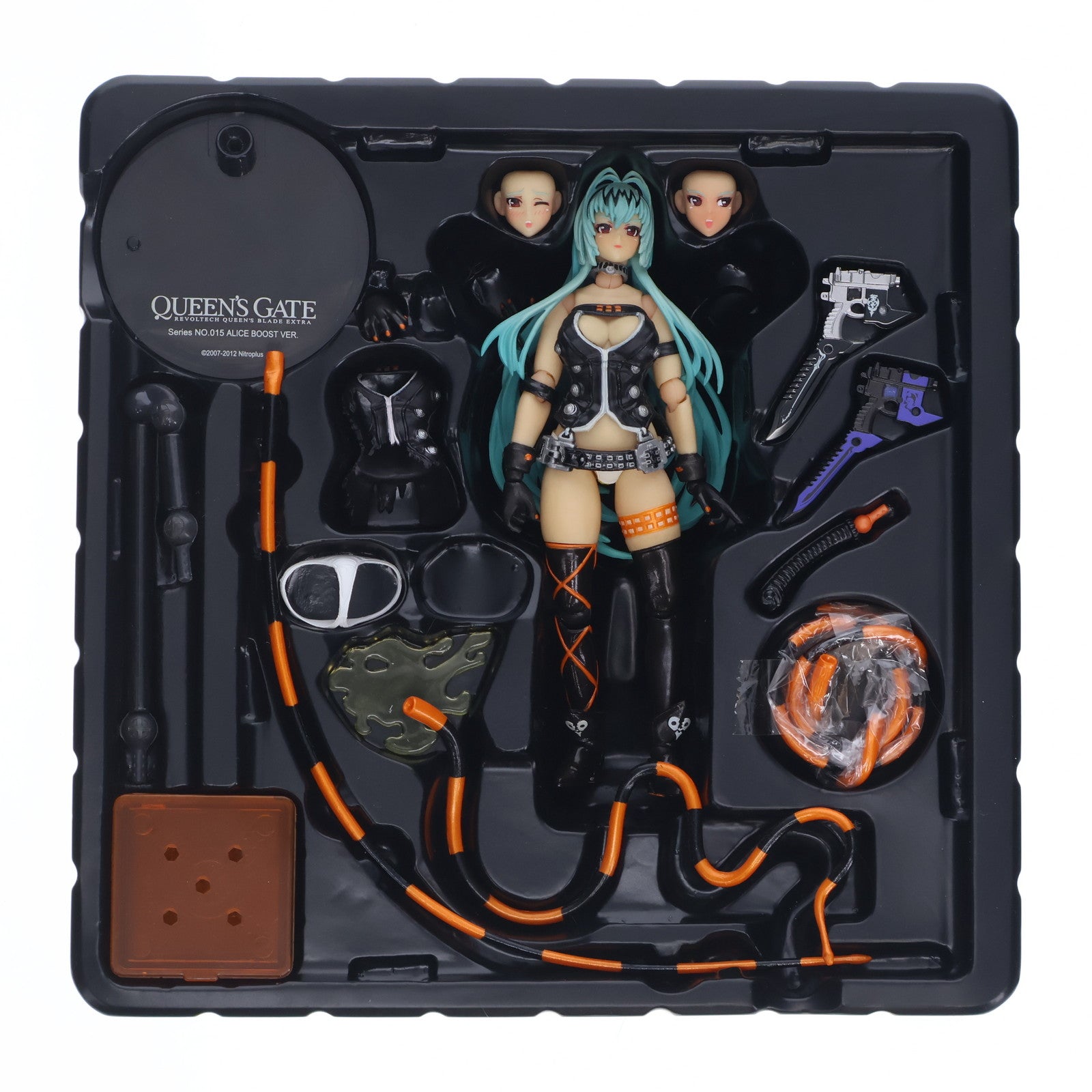 【中古即納】[FIG] リボルテック クイーンズブレイド No.015 アリス ブースト版 原作カラー クイーンズゲイト 1/12 完成品 可動フィギュア 海洋堂(20120501)