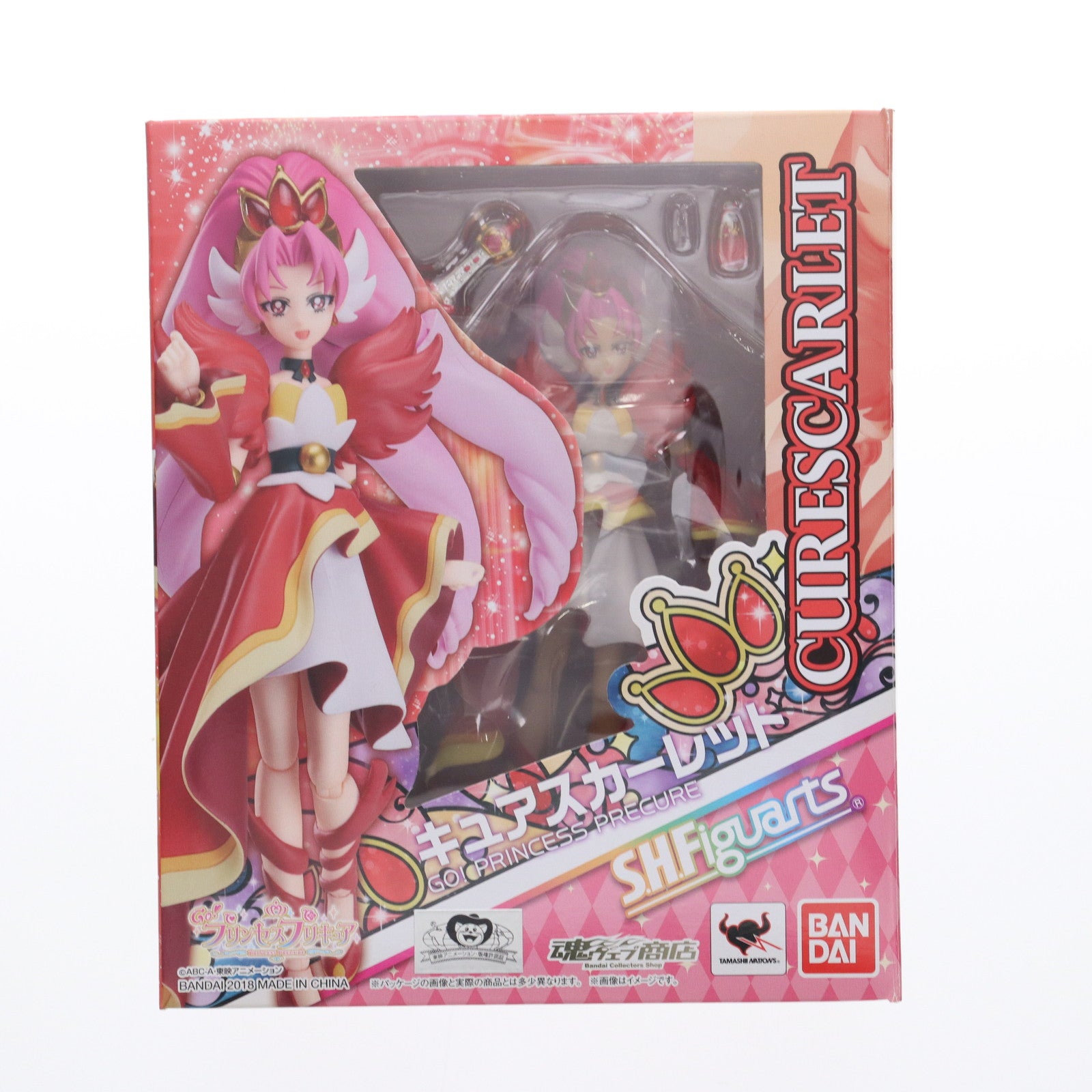【中古即納】[FIG] 魂ウェブ商店限定 S.H.Figuarts(フィギュアーツ) キュアスカーレット Go!プリンセスプリキュア 完成品 可動フィギュア バンダイ(20180131)