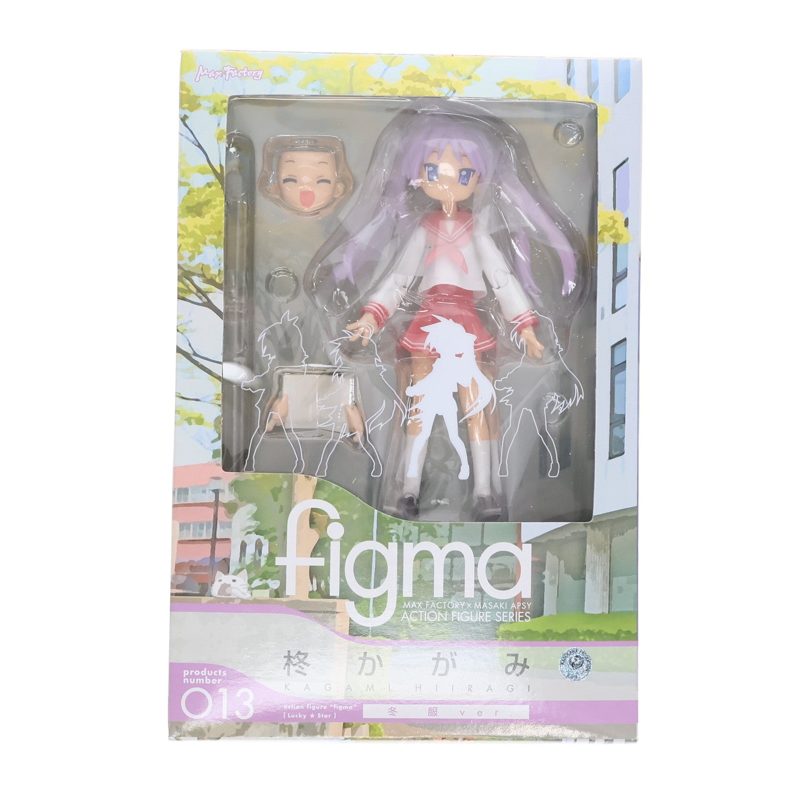 【中古即納】[FIG] figma(フィグマ) 013 柊かがみ(ひいらぎかがみ) 冬服ver. TVアニメ らき☆すた 完成品 可動フィギュア マックスファクトリー(20080913)