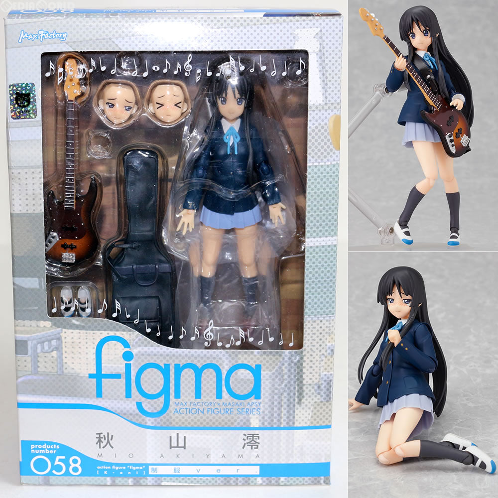 【中古即納】[FIG] figma(フィグマ) 058 秋山澪(あきやまみお) 制服ver. けいおん! 完成品 可動フィギュア マックスファクトリー(20100715)