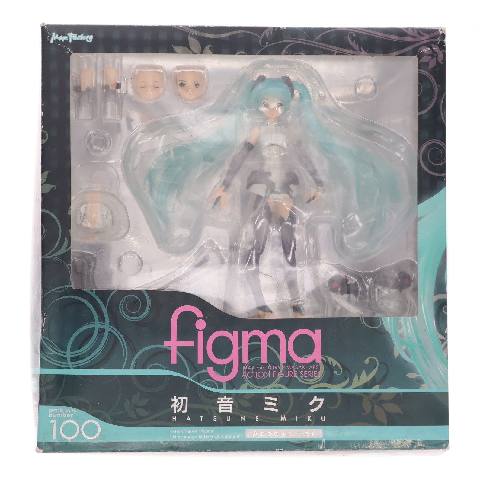 【中古即納】[FIG] figma(フィグマ) 100 初音ミク Append ver. 初音ミク・アペンド 完成品 可動フィギュア マックスファクトリー(20110906)