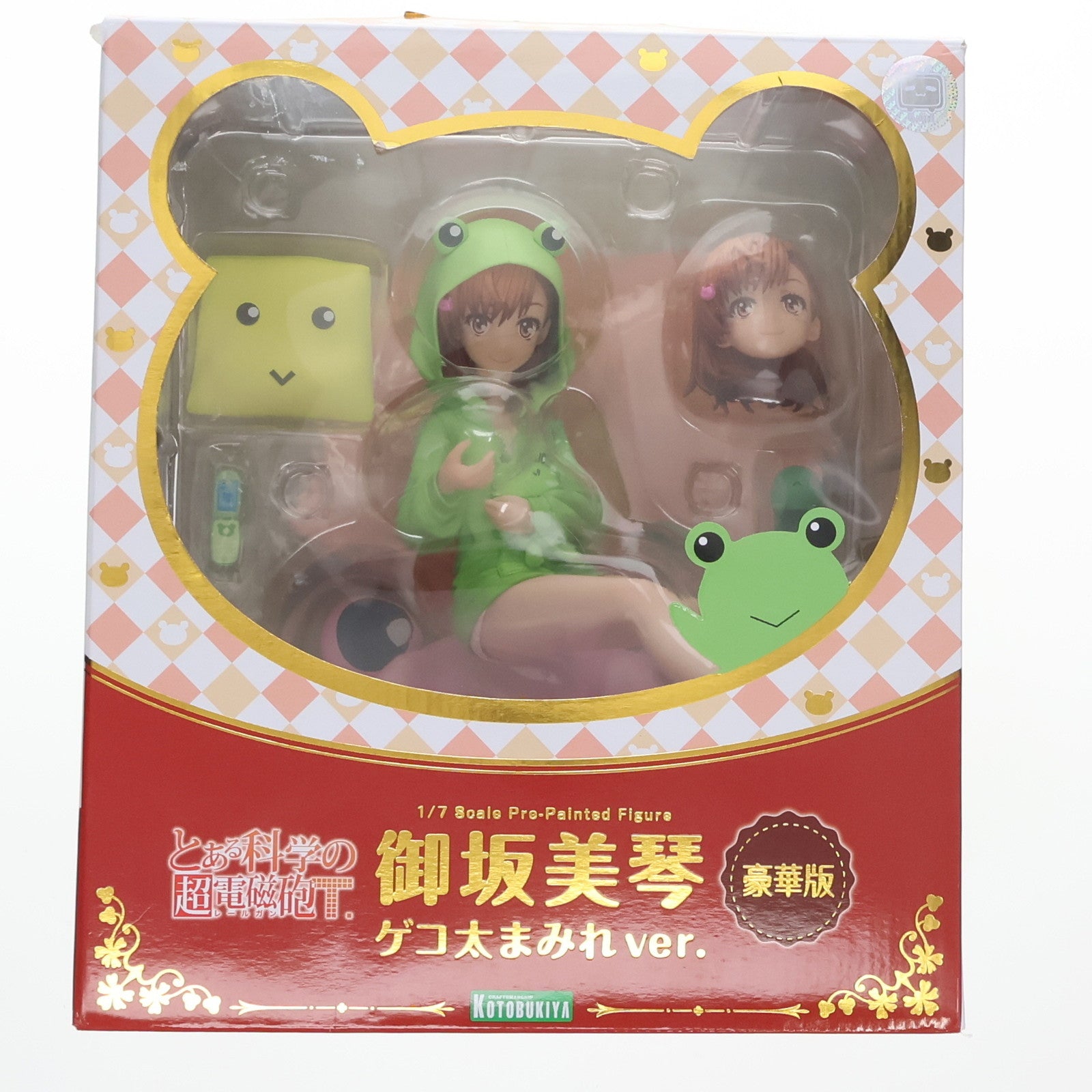 【中古即納】[FIG] 御坂美琴(みさかみこと) ゲコ太まみれver. 豪華版 とある科学の超電磁砲T 1/7 完成品 フィギュア(PP897) 電撃屋&コトブキヤショップ限定 コトブキヤ(20210228)