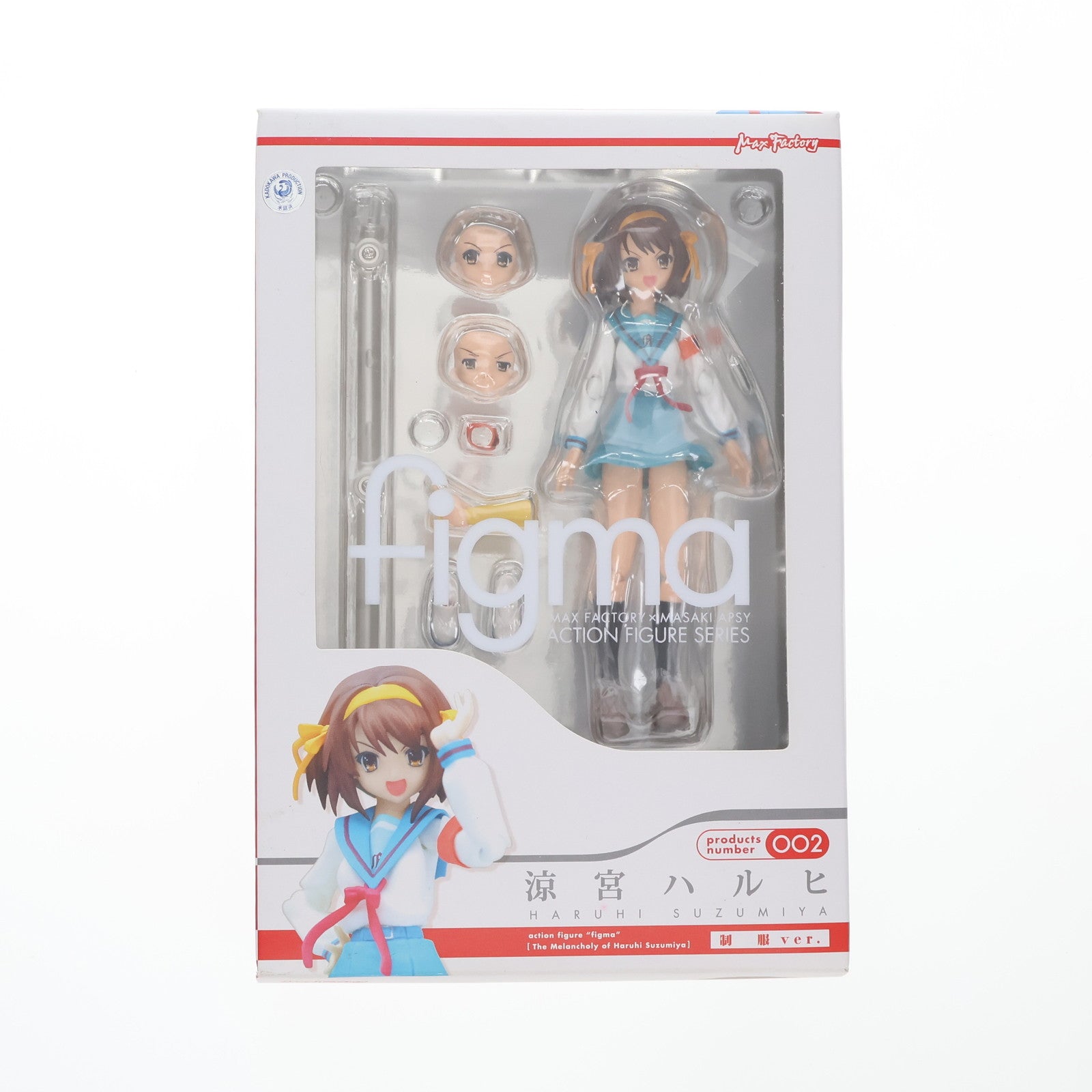 【中古即納】[FIG] クリスマスキャンペーン特典付属 figma(フィグマ) 002 涼宮ハルヒ(すずみやはるひ) 制服ver. 涼宮ハルヒの憂鬱 完成品 可動フィギュア マックスファクトリー(20080430)