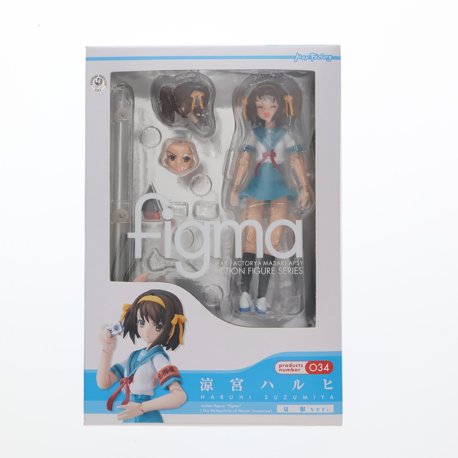 【中古即納】[FIG] figma(フィグマ) 034 涼宮ハルヒ 夏服Ver. 涼宮ハルヒの憂鬱 完成品 可動フィギュア マックスファクトリー(20090430)