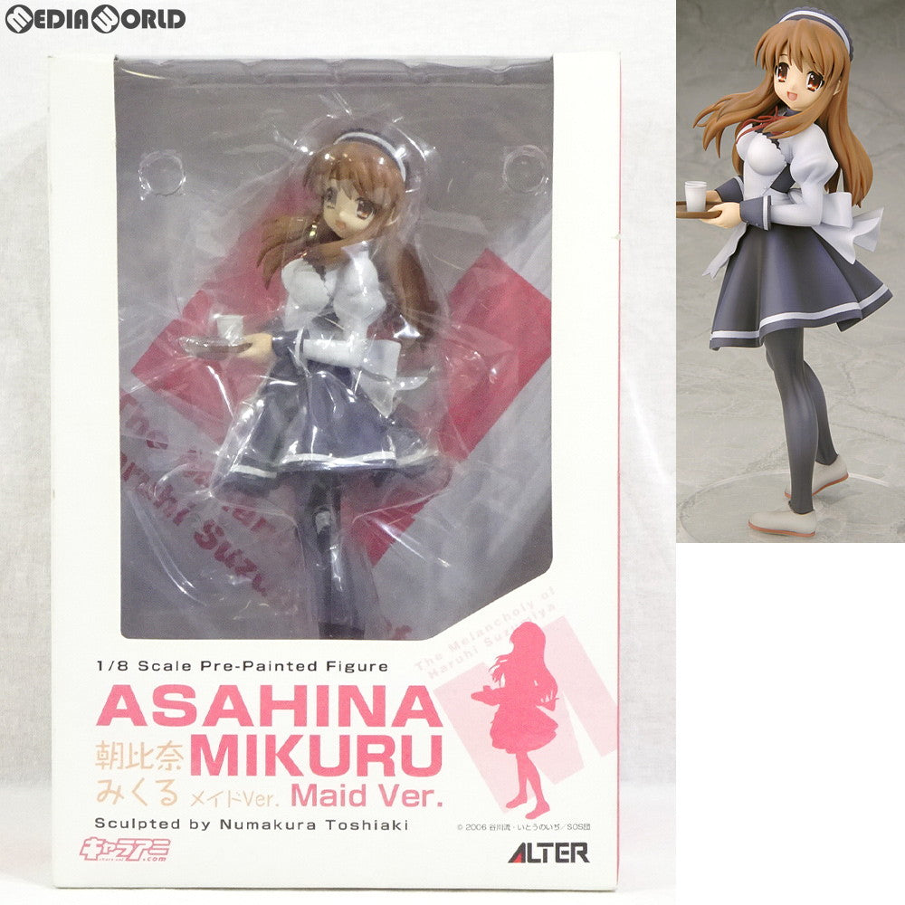 【中古即納】[FIG] 朝比奈みくる(あさひなみくる) メイドVer. 涼宮ハルヒの憂鬱 1/8 完成品 フィギュア キャラアニ/アルター(20080705)