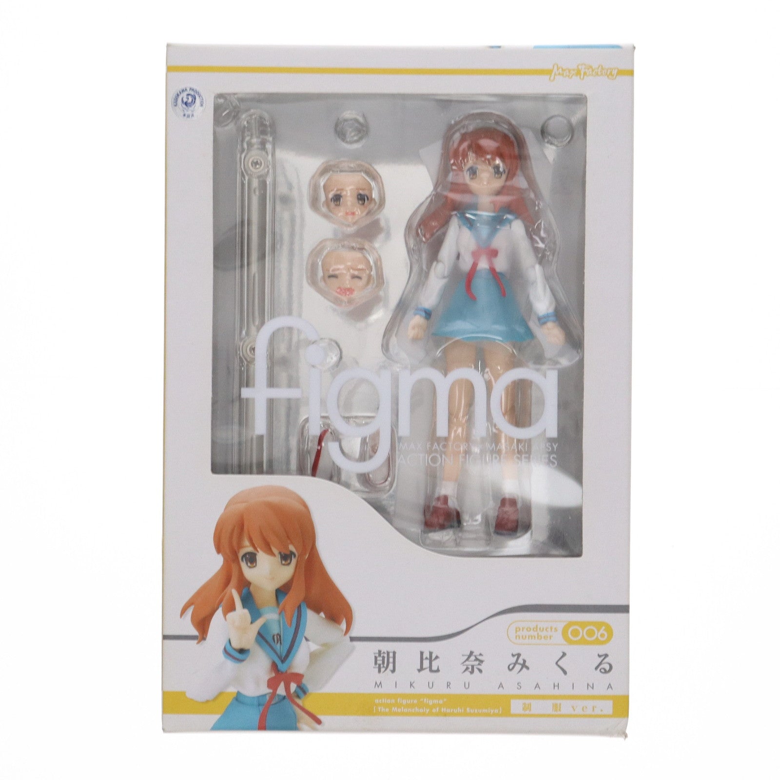 【中古即納】[FIG] figma(フィグマ) 006 朝比奈みくる(あさひなみくる) 制服ver. 涼宮ハルヒの憂鬱 完成品 可動フィギュア マックスファクトリー(20080719)