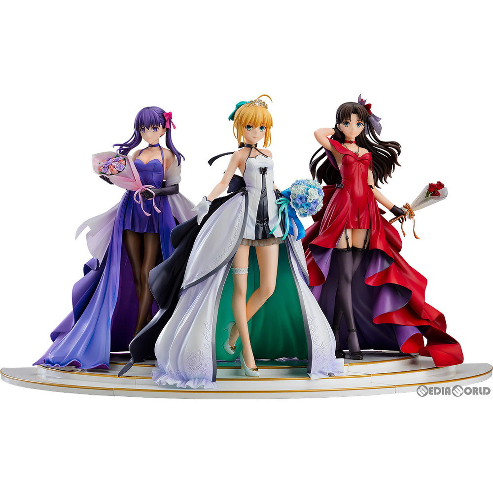 【中古即納】[FIG] セイバー 遠坂凛(とおさかりん) 間桐桜(まとうさくら) ～15th Celebration Dress Ver.～ Premium Box 「Fate/stay night」(フェイト/ステイナイト) ～15th Celebration Project～ 1/7 完成品 フィギュア グッドスマイルカンパニー(20211202)