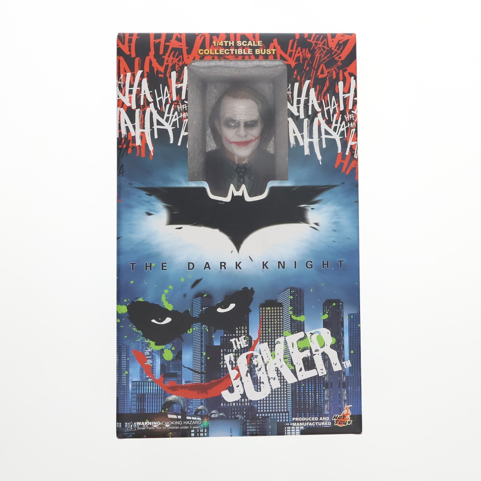 【中古即納】[FIG] ホットトイズ・バスト ジョーカー バットマン ダークナイト 1/4 完成品 フィギュア(HTB#04) ホットトイズ(20080930)