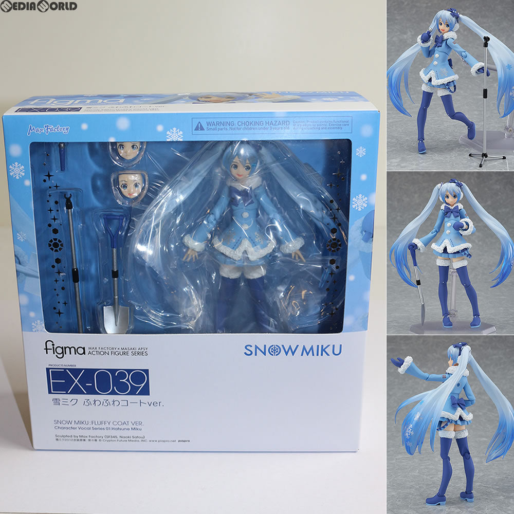 【中古即納】[FIG] figma(フィグマ) EX-039 雪ミク ふわふわコートver. キャラクター・ボーカル・シリーズ01 完成品 可動フィギュア GOODSMILE ONLINE SHOP限定 マックスファクトリー(20170731)