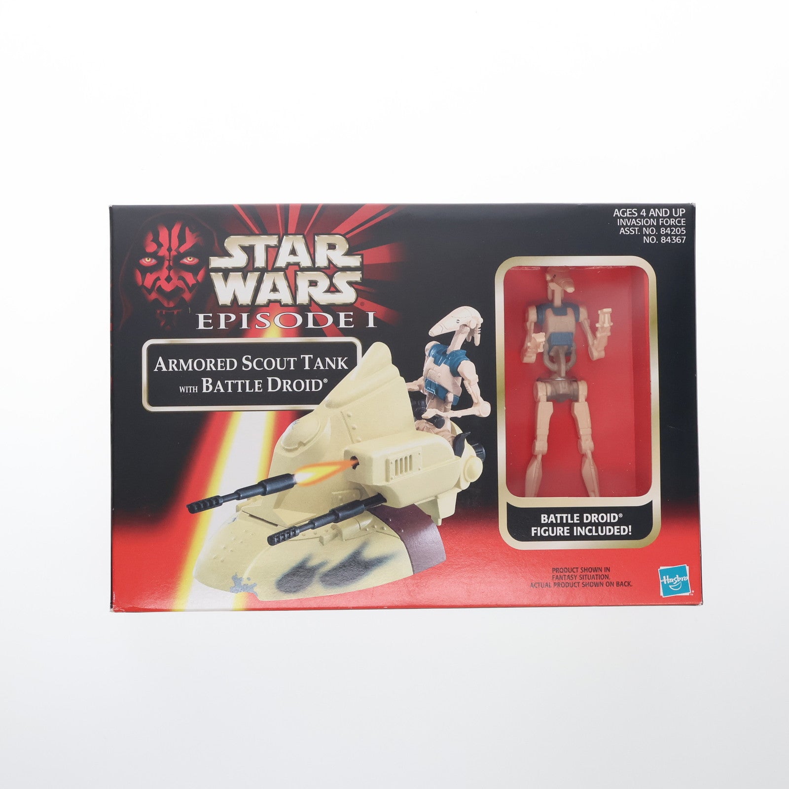 【中古即納】[FIG] ARMORED SCOUT TANK WITH BATTLE DROID -アーマード スカウトタンク&バトル・ドロイド- STAR WARS(スター・ウォーズ) エピソード1/ファントム・メナス 完成品 アクションフィギュア(84367) ハズブロ(19991231)