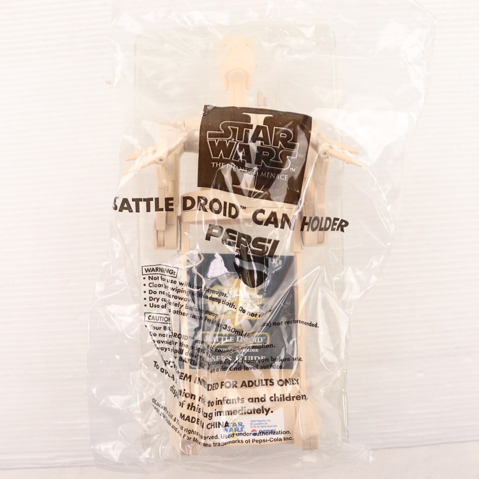 【中古即納】[FIG] バトルドロイド缶ホルダー ペプシ スター・ウォーズ キャンペーン景品 STAR WARS エピソード1/ファントム・メナス 完成品 フィギュア サントリー(20000306)