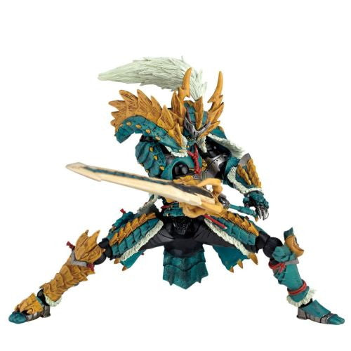 【中古即納】[FIG] リボルテックヤマグチ ハンター男剣士 ジンオウシリーズ モンスターハンター 完成品 可動フィギュア 海洋堂(20220430)