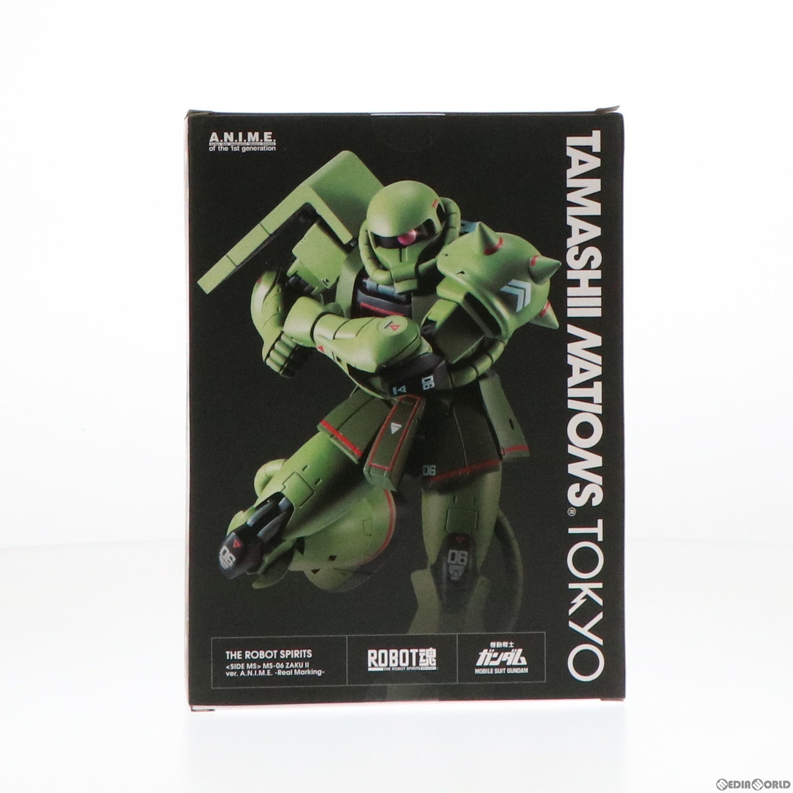 【中古即納】[FIG] ROBOT魂(SIDE MS) MS-06 量産型ザク ver. A.N.I.M.E. ～リアルマーキング～ 機動戦士ガンダム 完成品 可動フィギュア TAMASHII NATIONS TOKYO限定 バンダイスピリッツ(20190427)